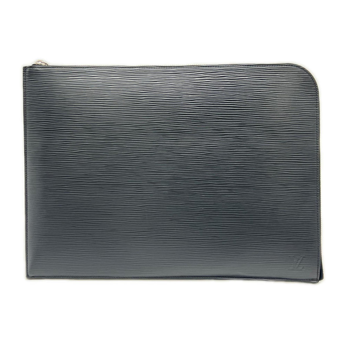 Louis Vuitton Black Leather Clutch Bag (Pre-Owned)