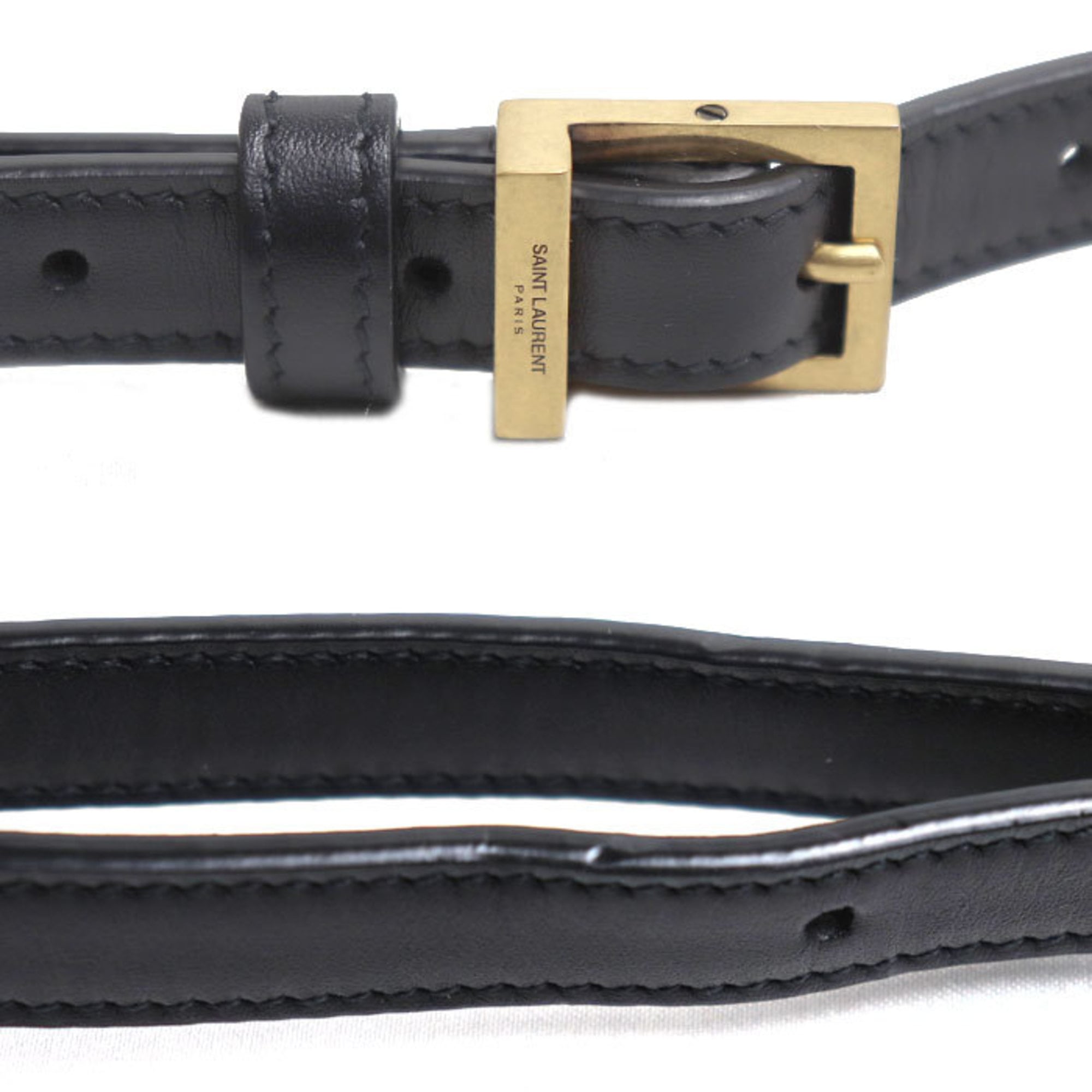 Saint Laurent Black Leather Shoulder Bag (Pre-Owned)