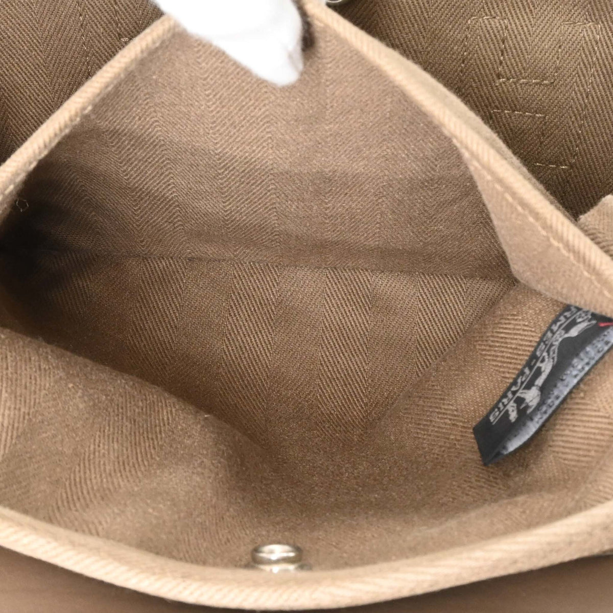 Hermes Etoupe Gray Leather Handbag Pouch (Pre-Owned)