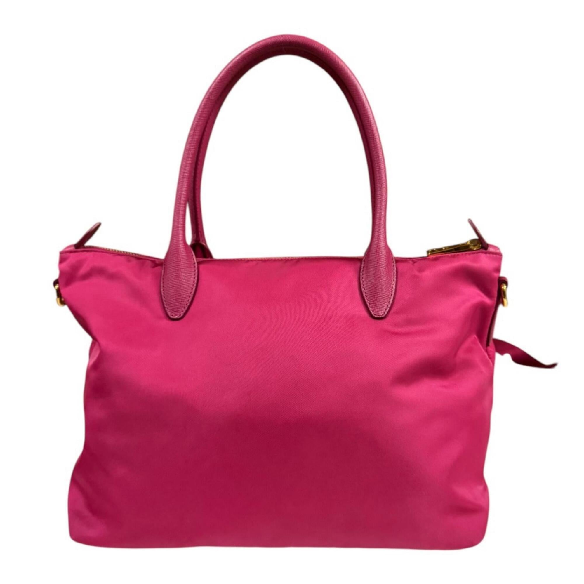 Prada Pink Nylon Shoulder Bag (Pre-Owned)