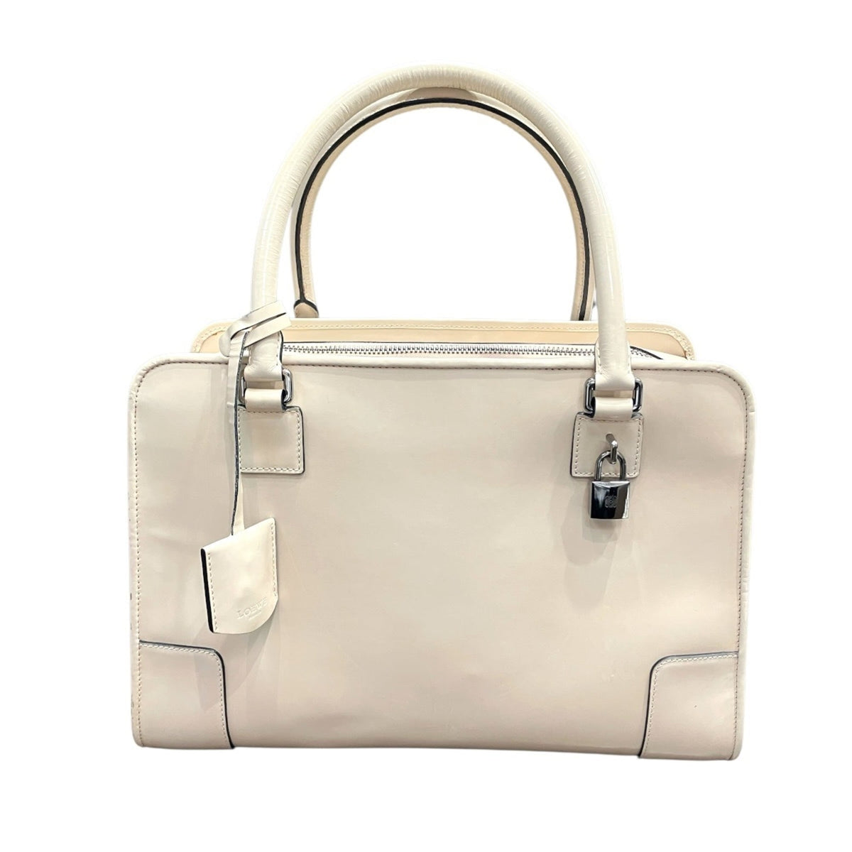 Loewe White Leather Handbag (Pre-Owned)