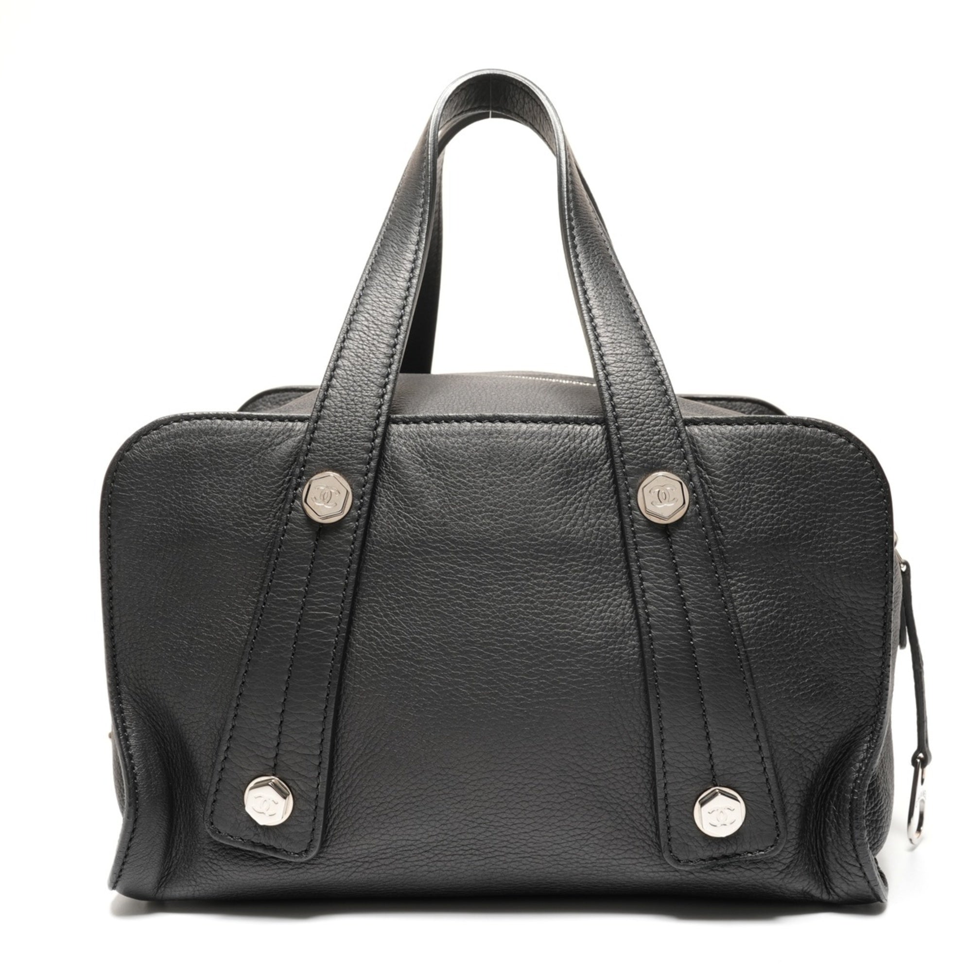 Chanel Black Leather Handbag (Pre-Owned)