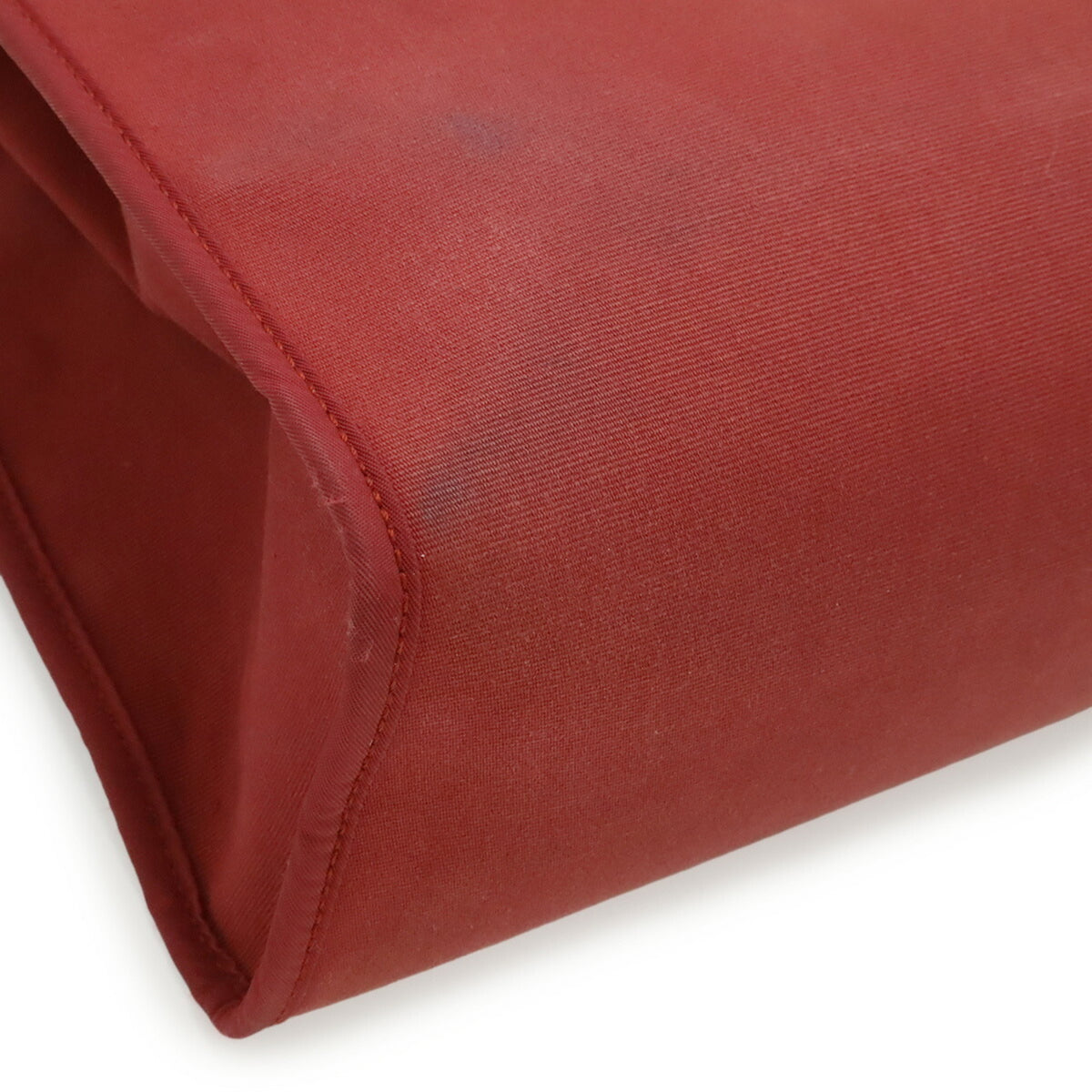 Hermes Her Bag Red Color Toile Officier Leather Handbag Shoulder Bag (Pre-Owned)