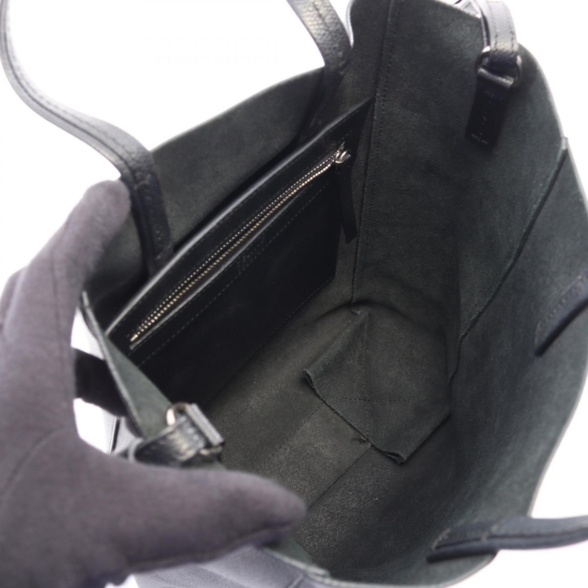 Celine Black Leather Handbag Tote Bag (Pre-Owned)