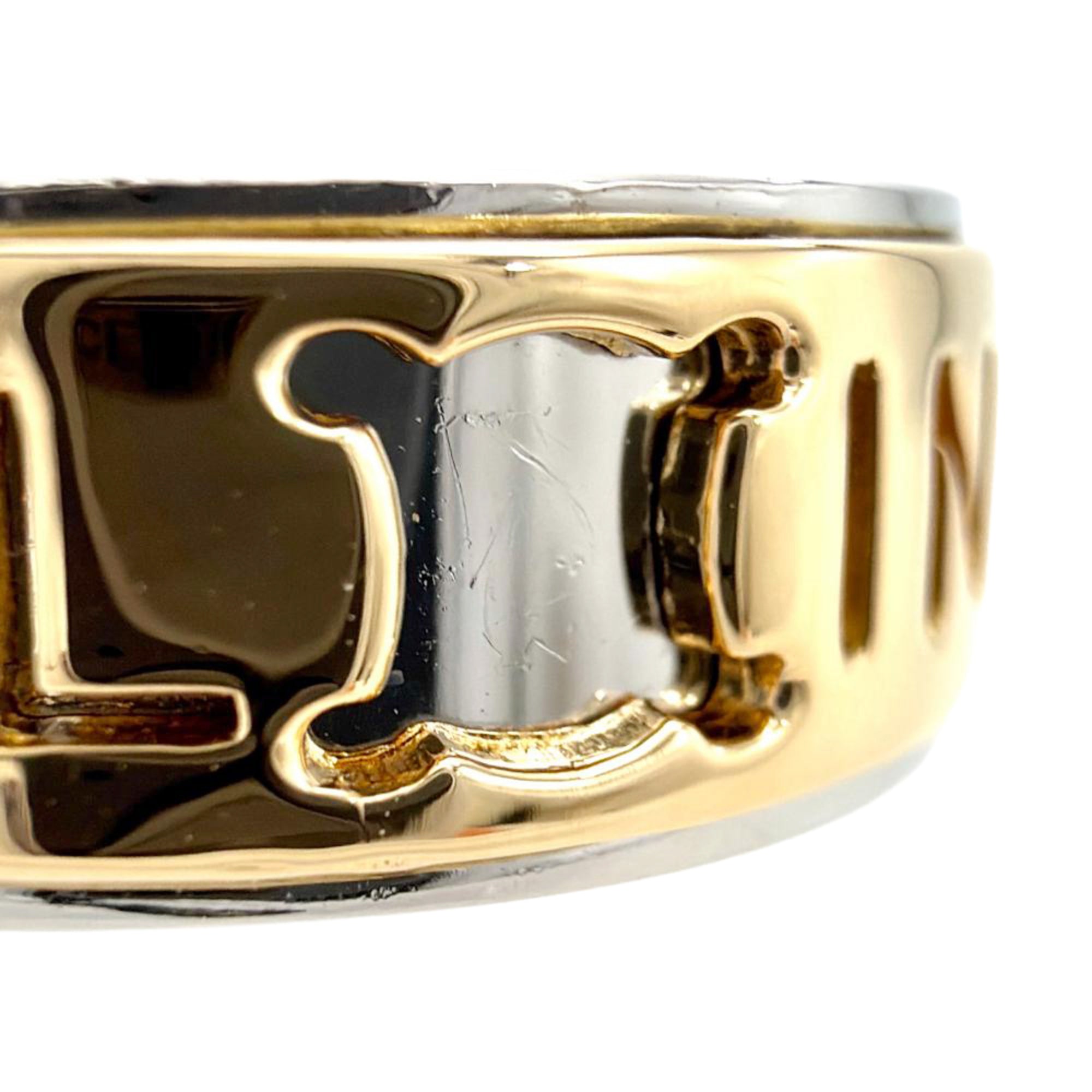 Celine Silver Yellow Gold Yellow Gold (18K) Platinum 900 Band Ring (Pre-Owned)