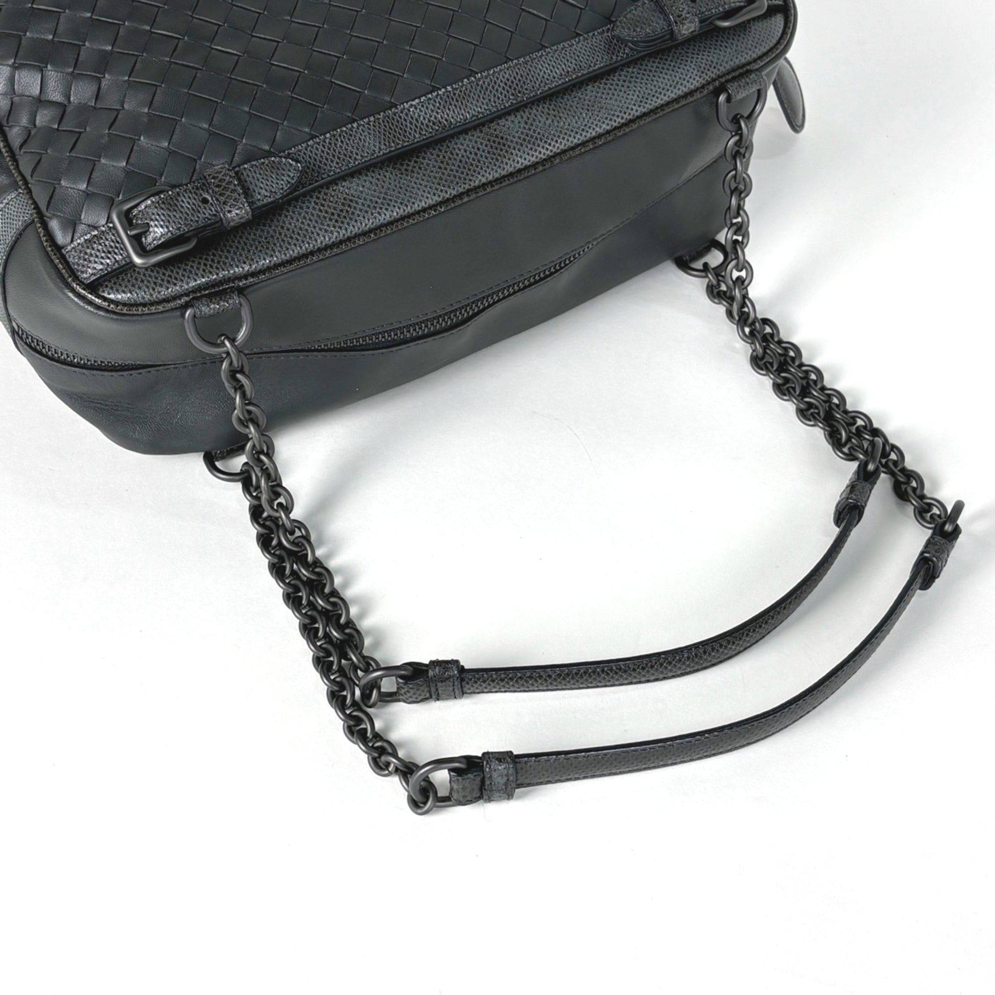 Bottega Veneta Dark Green Leather Tote Bag (Pre-Owned)