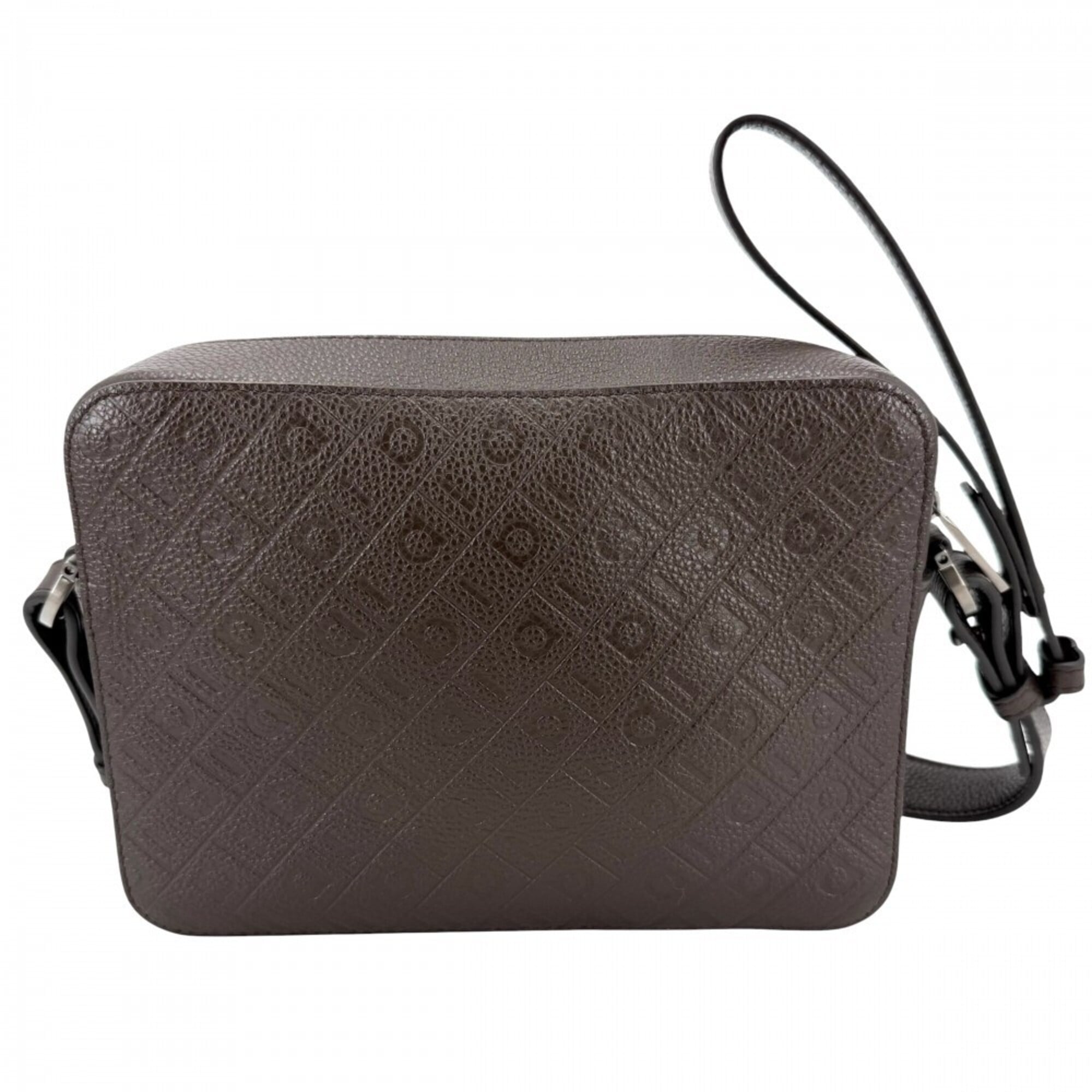 Salvatore Ferragamo Brown Leather Clutch Bag Shoulder Bag (Pre-Owned)