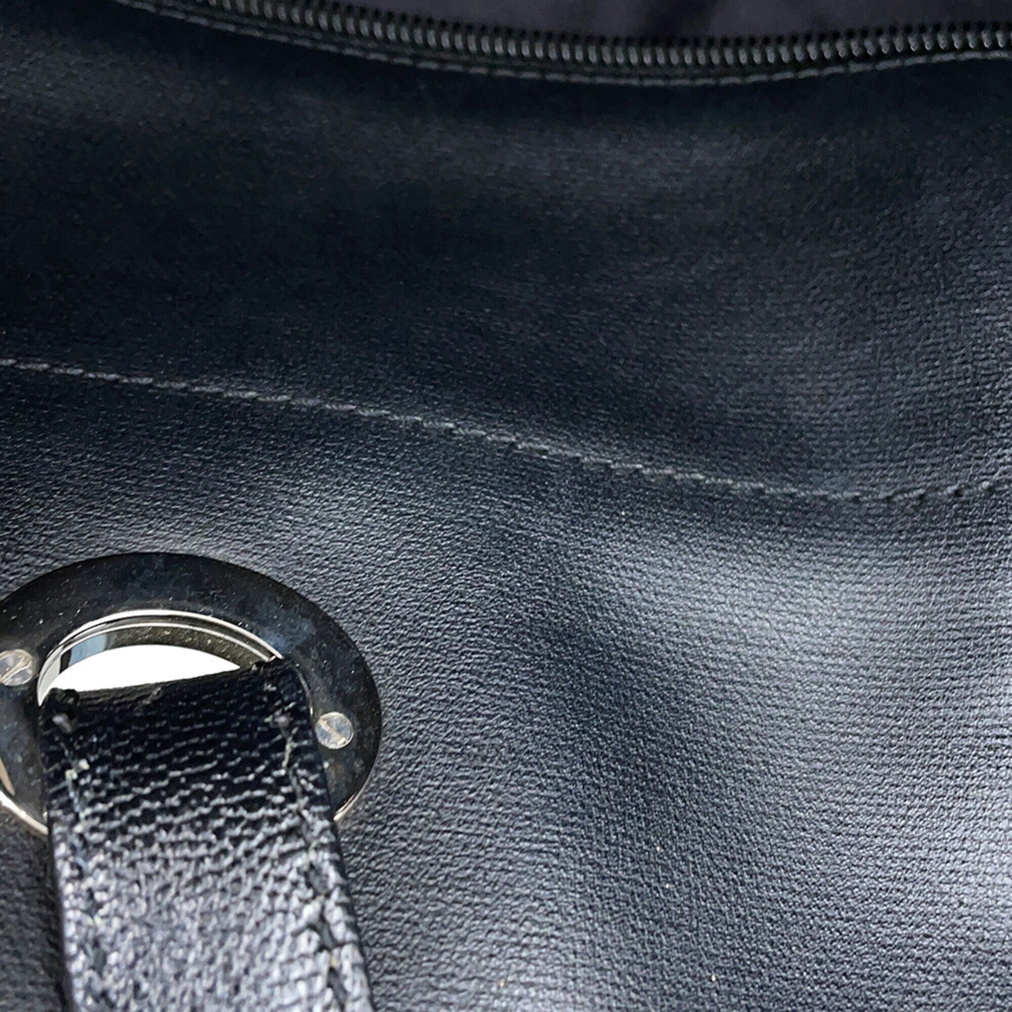 Chanel Black Leather Canvas Tote Bag (Pre-Owned)