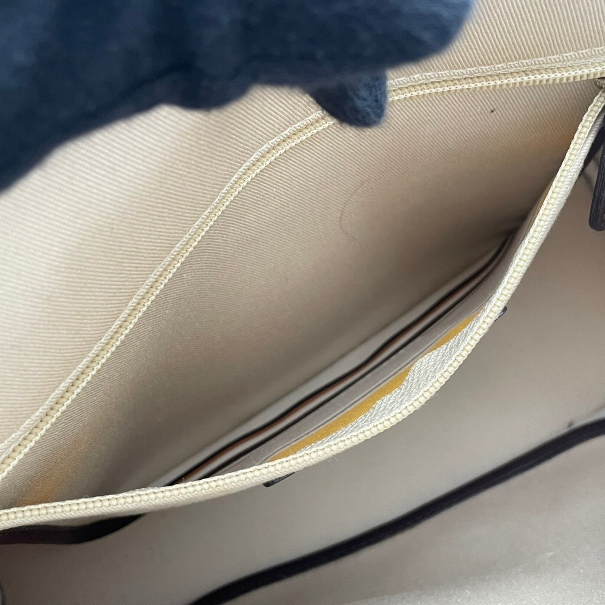 Coach Beige Brown Canvas Leather Handbag Tote Bag (Pre-Owned)