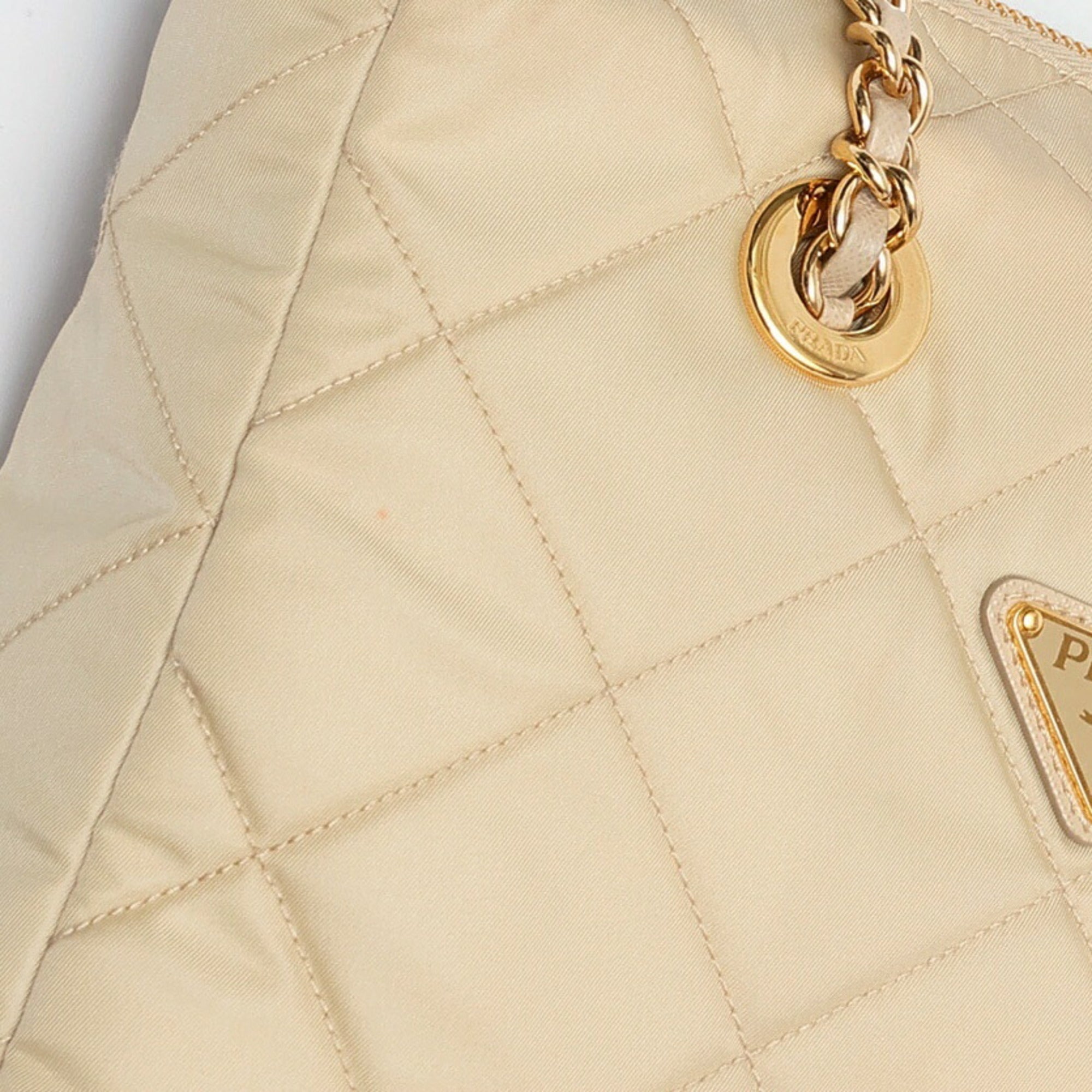 Prada Beige Nylon Tote Bag (Pre-Owned)