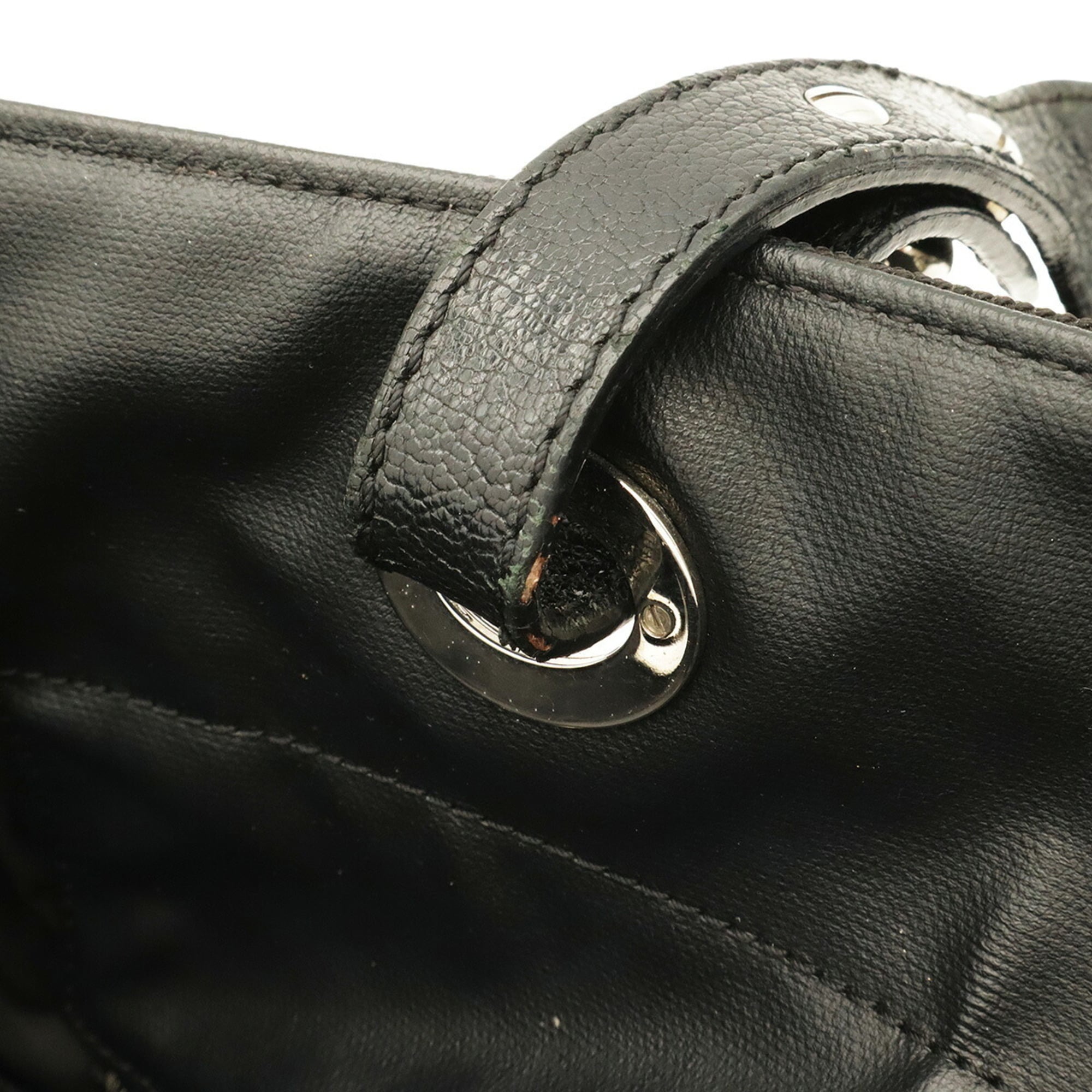 Chanel Black Coated Canvas Pouch Shoulder Bag Tote Bag (Pre-Owned)