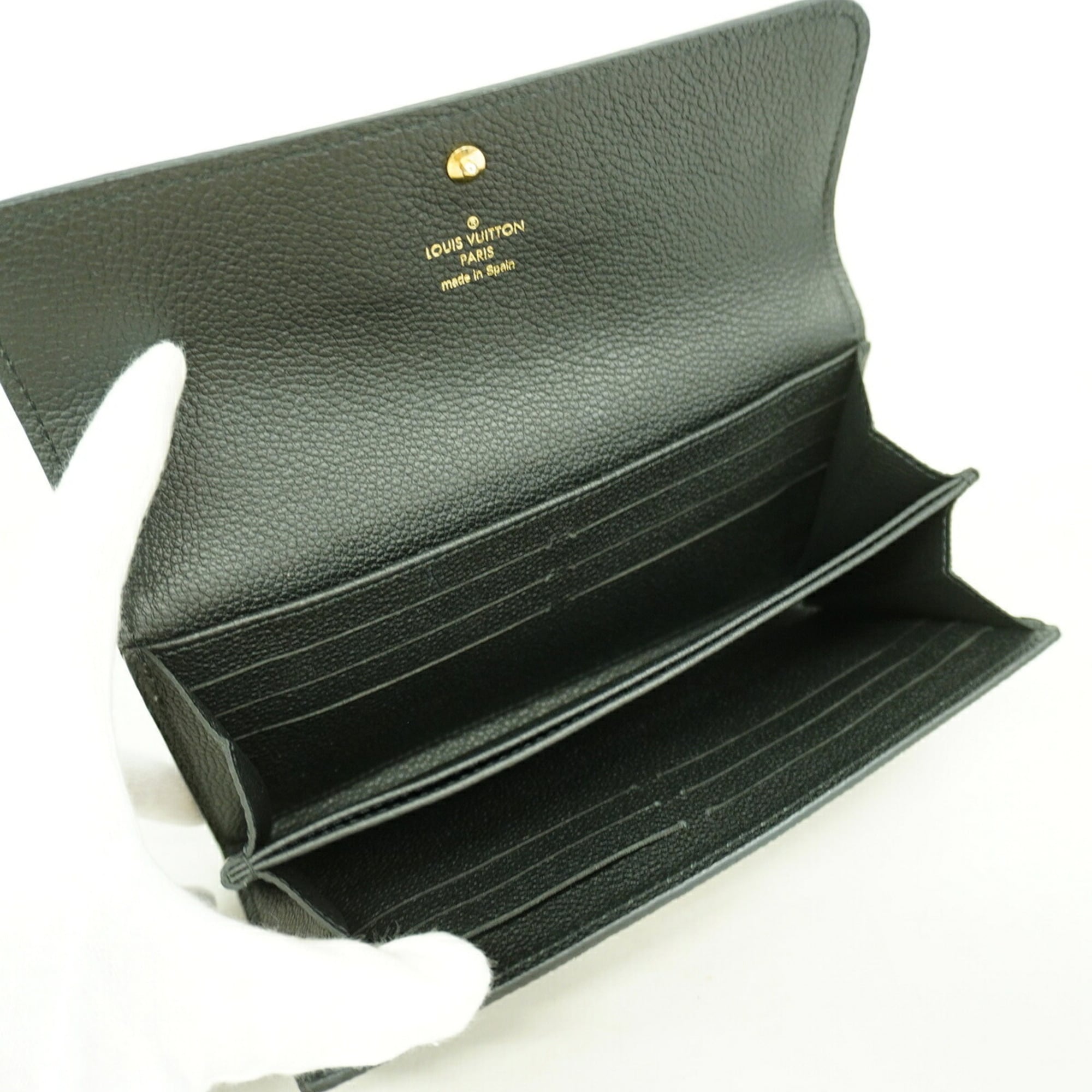 Louis Vuitton Noir Long Wallet (Bi-Fold) (Pre-Owned)