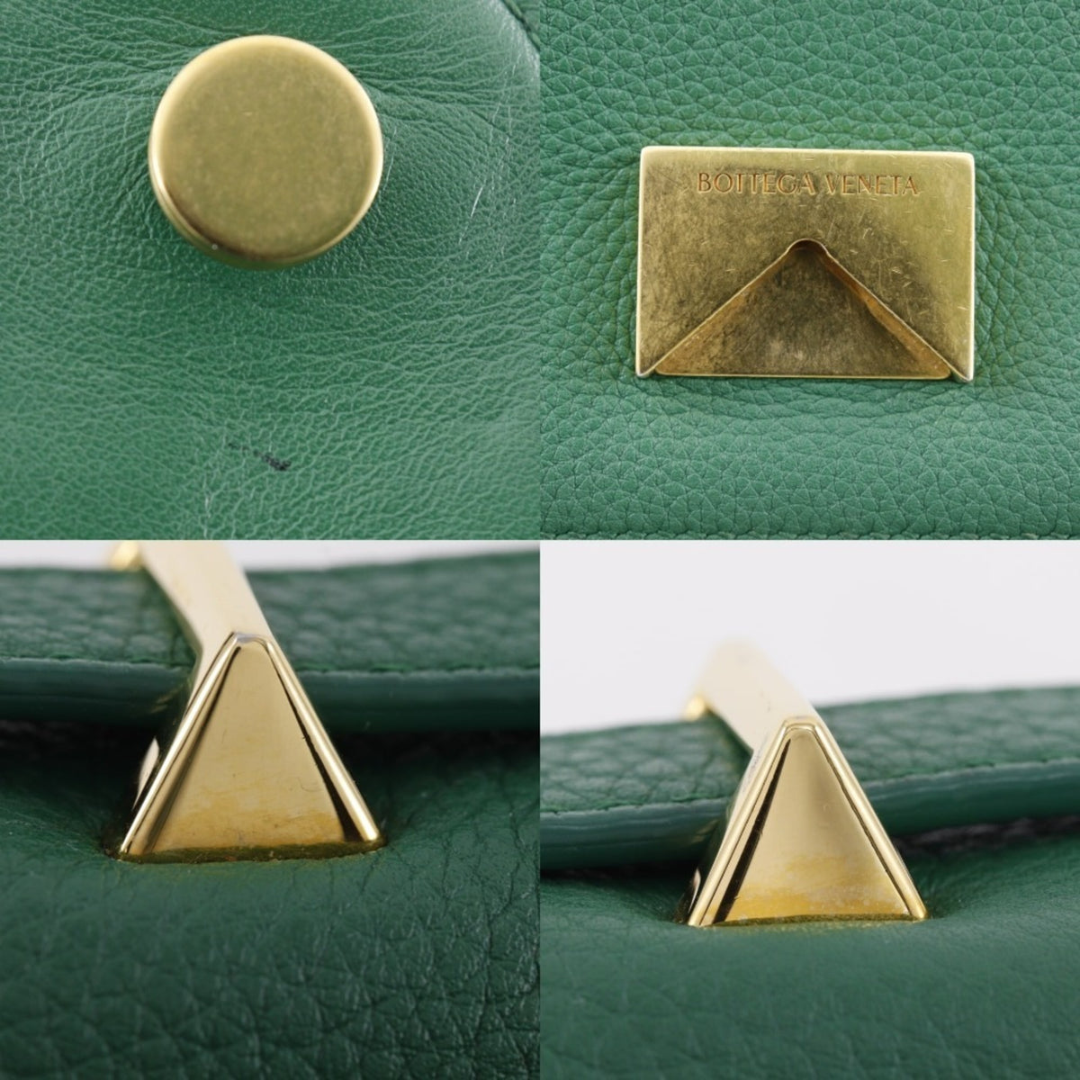 Bottega Veneta Green Leather Shoulder Bag (Pre-Owned)