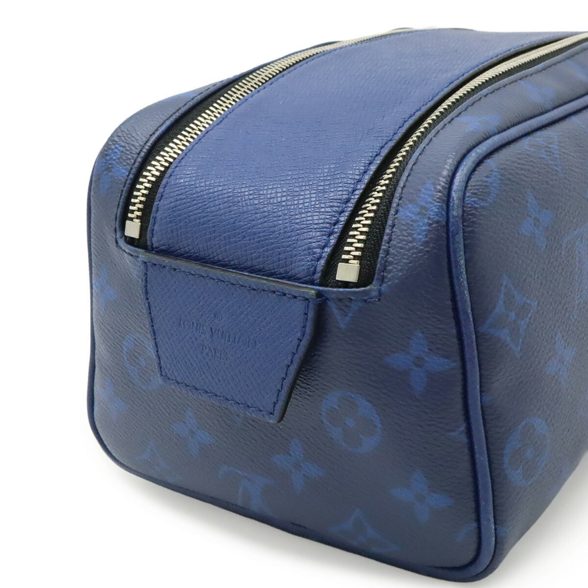 Louis Vuitton Cobalt Monogram Monogram Canvas Taiga Leather Leather Clutch Bag Handbag (Pre-Owned)