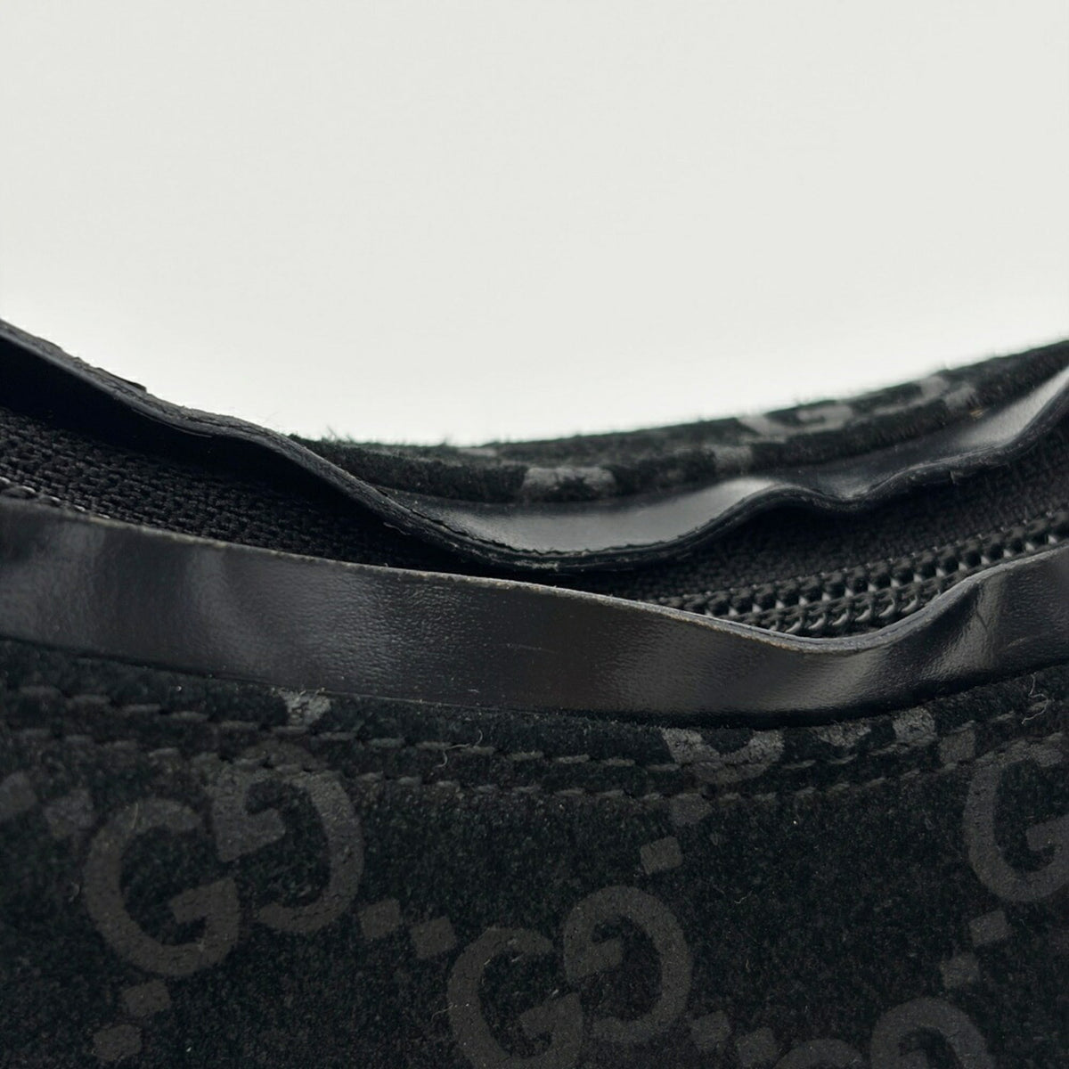 Gucci Black Suede Leather Shoulder Bag (Pre-Owned)