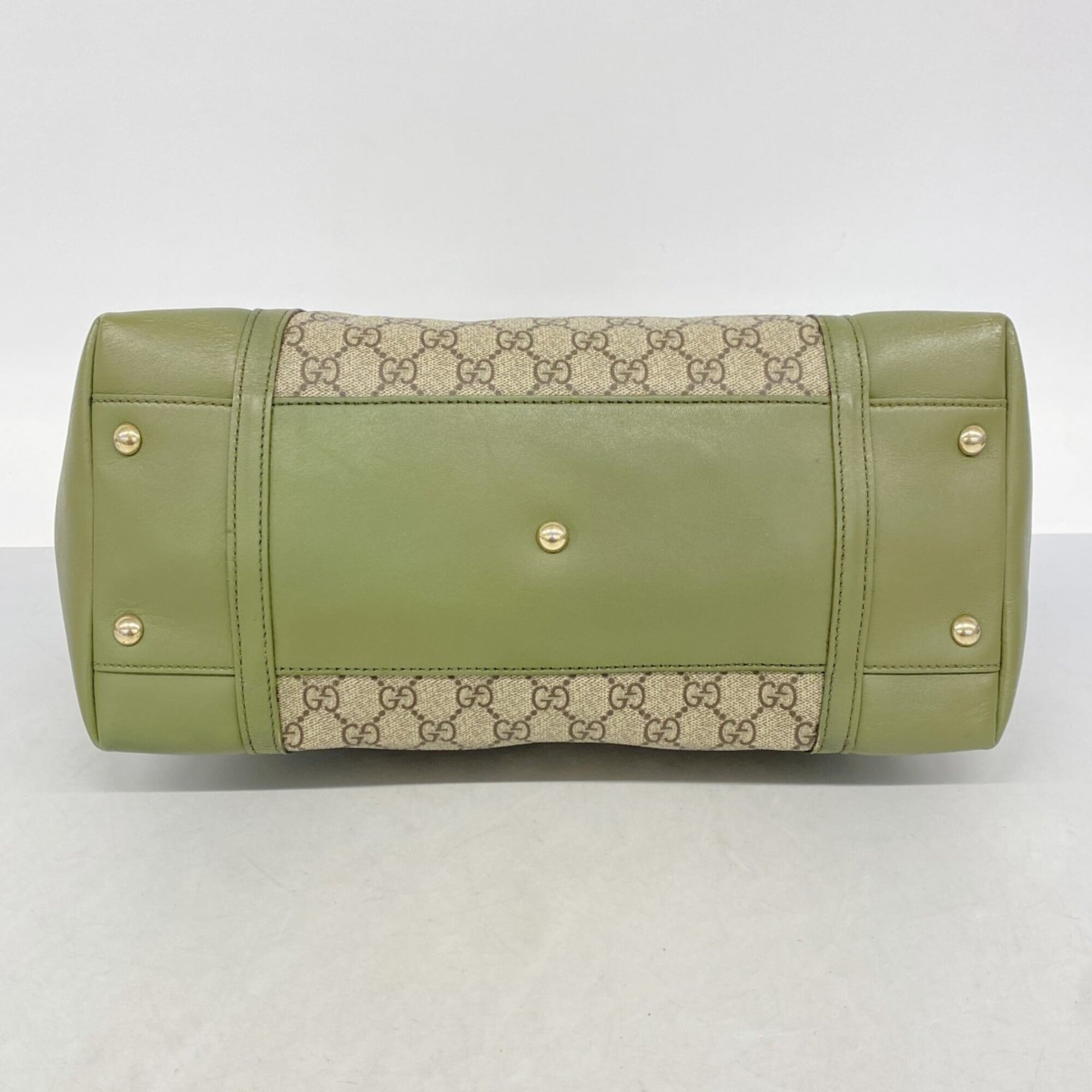 Gucci Brown Green Pvc Handbag (Pre-Owned)