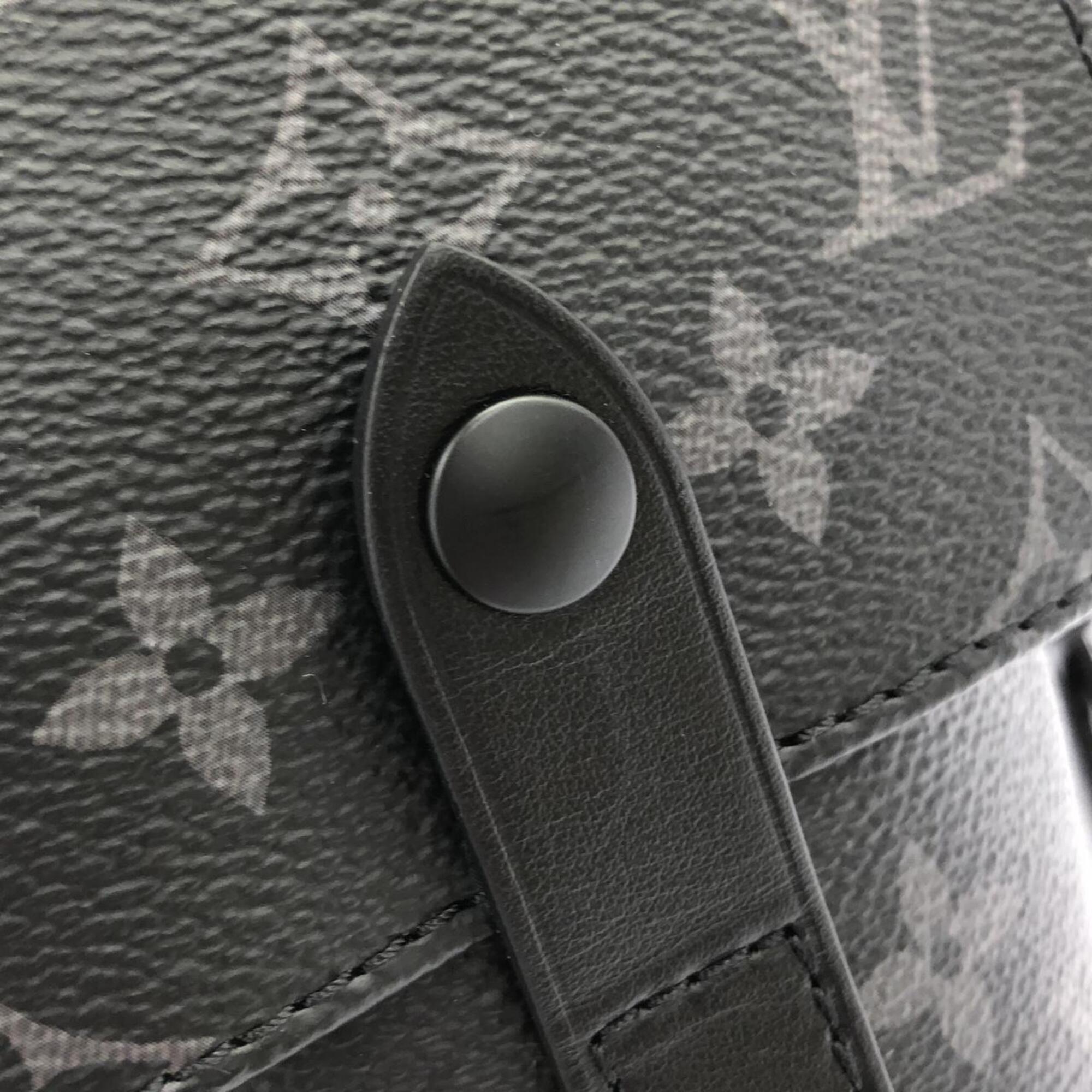 Louis Vuitton Black Gris Coated Canvas Backpack (Pre-Owned)