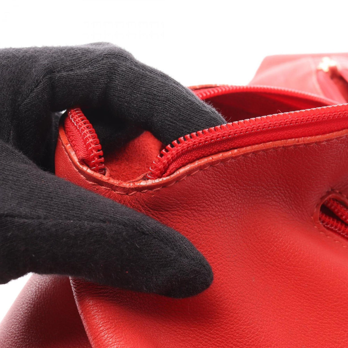Loewe Red Color Leather Backpack Handbag Pouch (Pre-Owned)