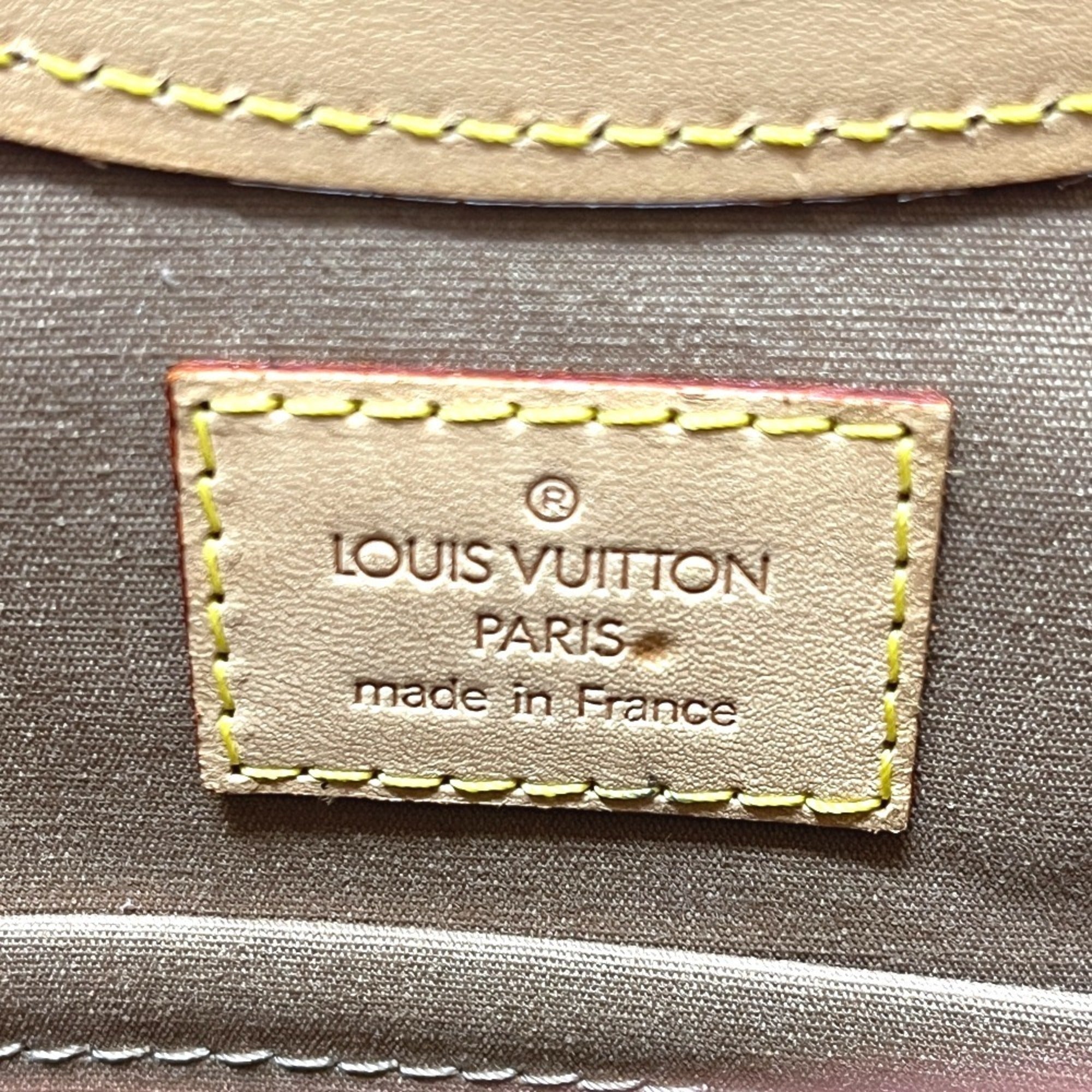 Louis Vuitton Beige Noisette Monogram Vernis Canvas Handbag Tote Bag (Pre-Owned)