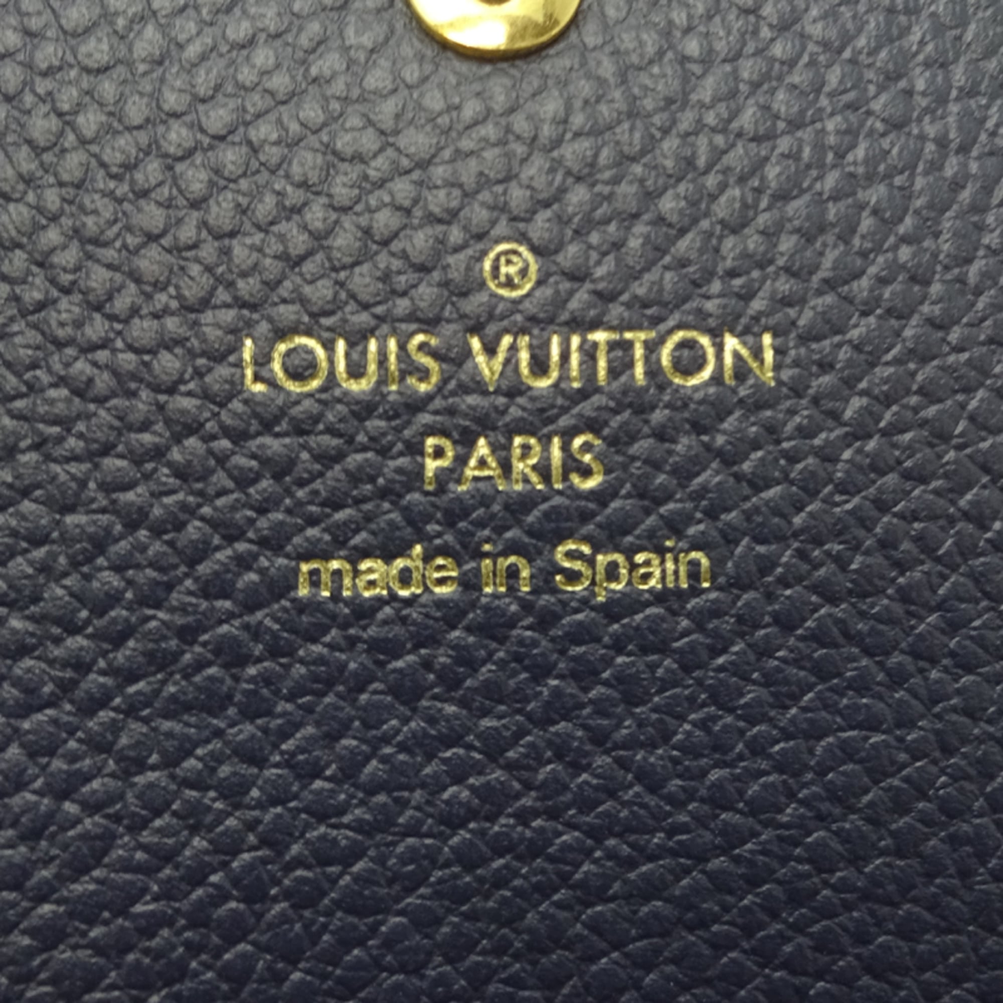 Louis Vuitton Marine Rouge Navy Red Color Monogram Empreinte Long Wallet (Bi-Fold) (Pre-Owned)