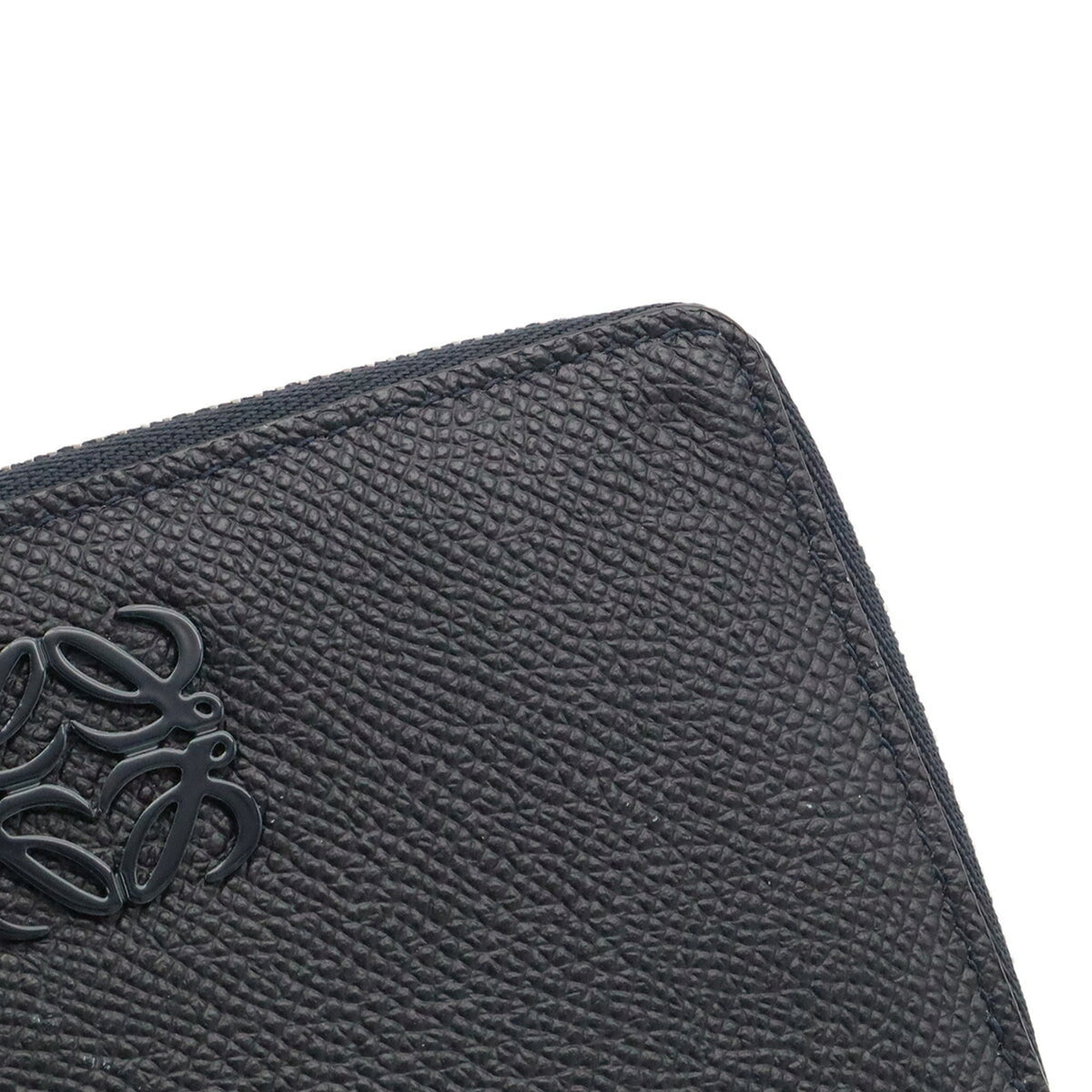 Loewe Navy Leather Coin Purse/Coin Case (Pre-Owned)