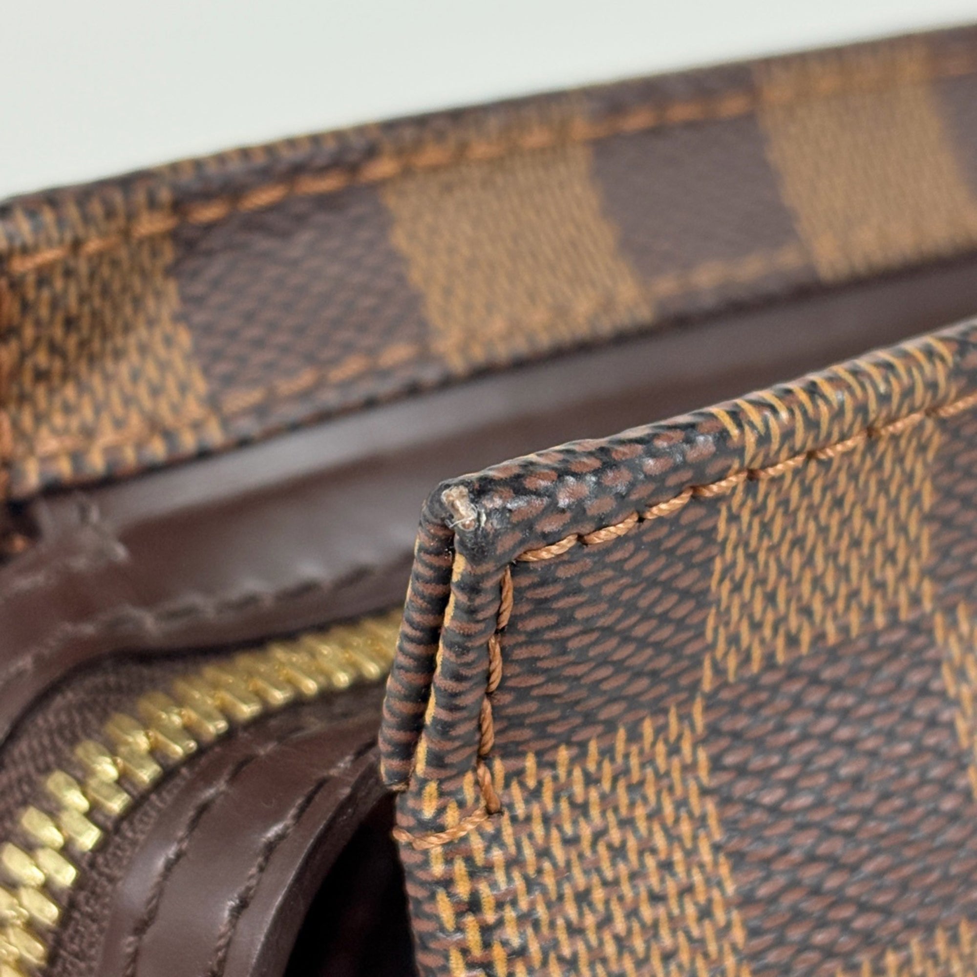 Louis Vuitton Brown Damier Canvas Shoulder Bag Tote Bag (Pre-Owned)