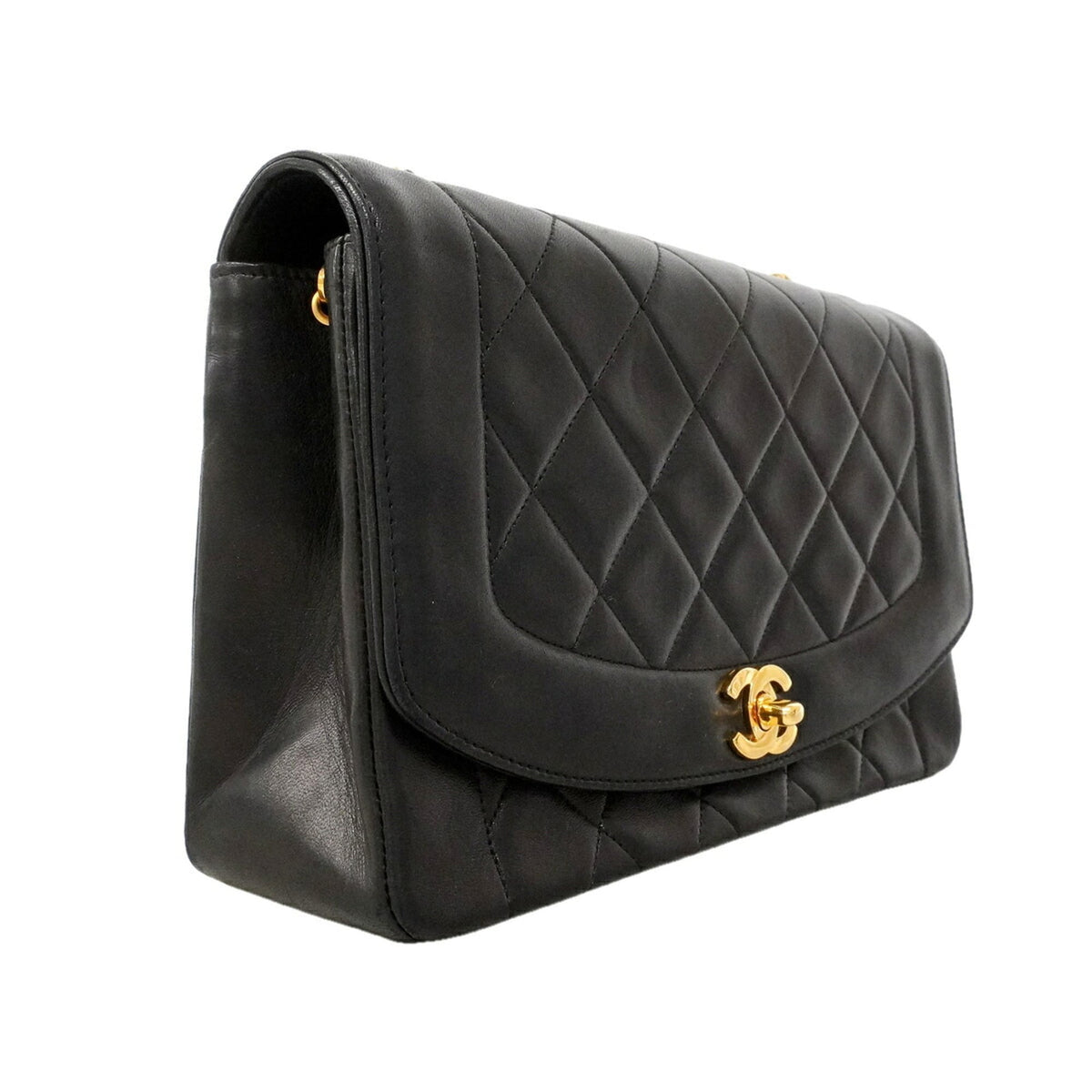 Chanel Black Leather Shoulder Bag (Pre-Owned)