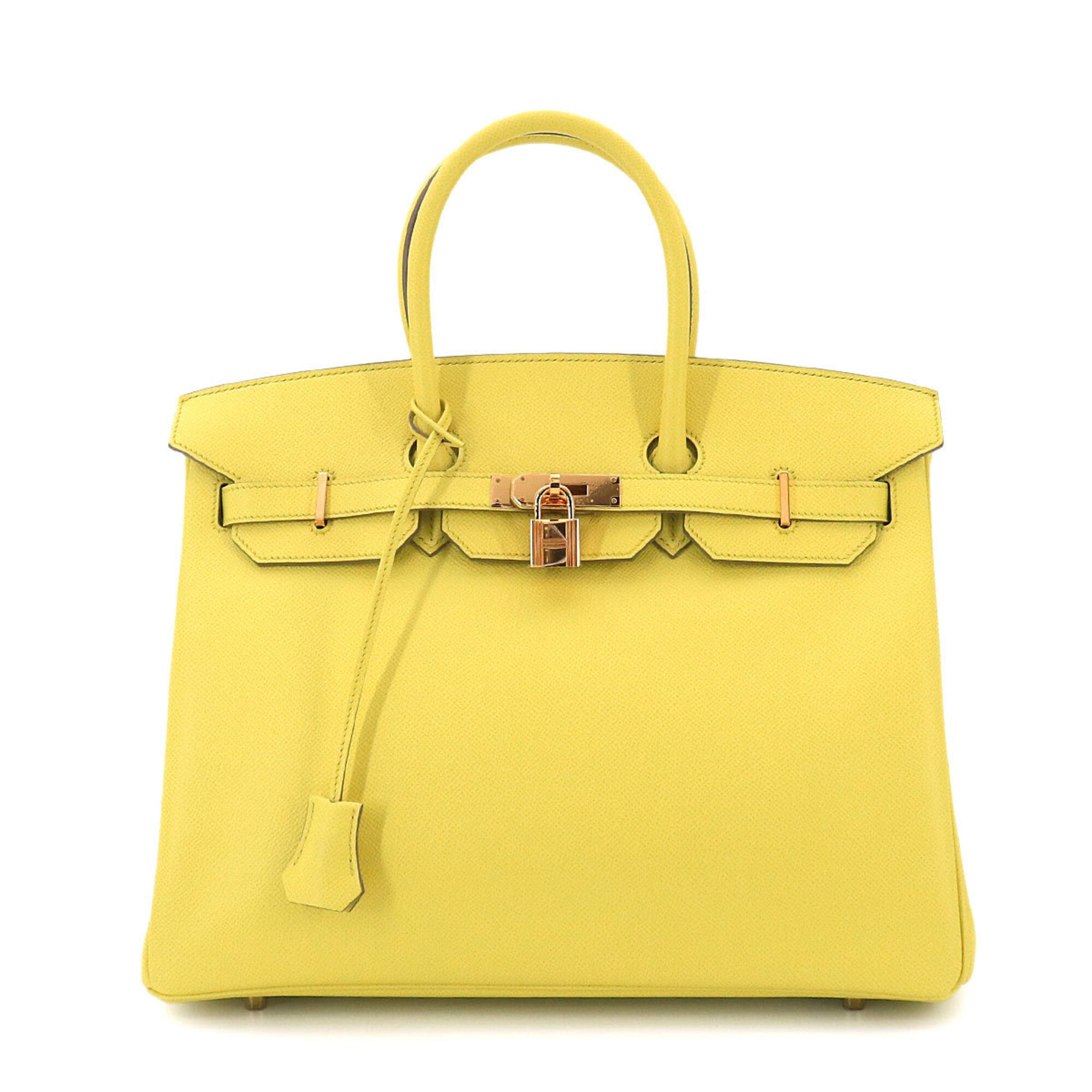 Hermes Lime Epsom Leather Handbag (Pre-Owned)