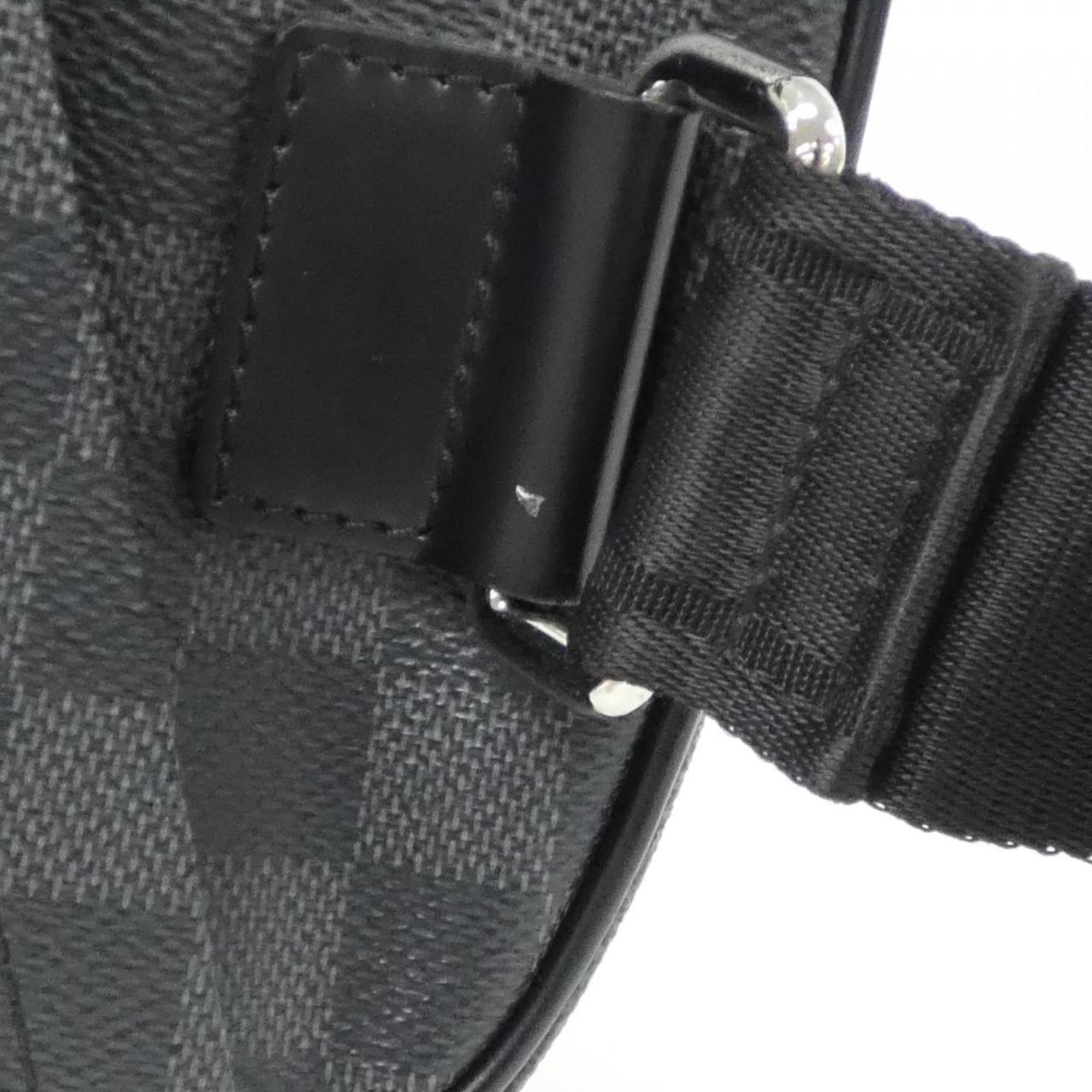 Louis Vuitton Dark Gray Graphite Coated Canvas Shoulder Bag (Pre-Owned)