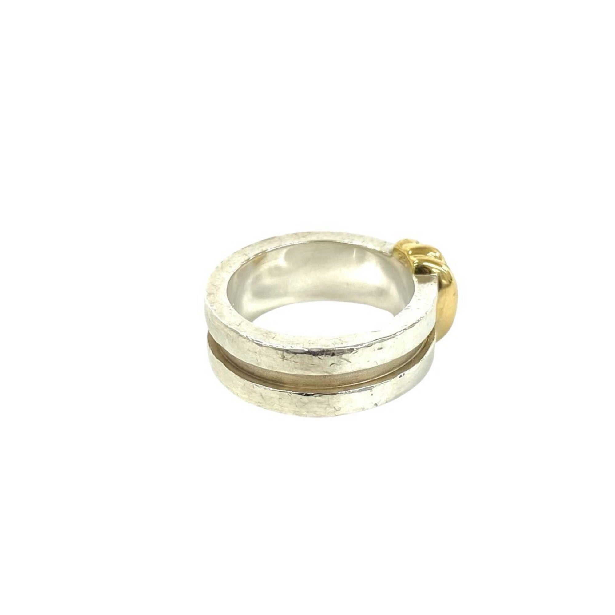 Tiffany Gold Silver Yellow Gold (18K) Silver 925 Band Ring (Pre-Owned)