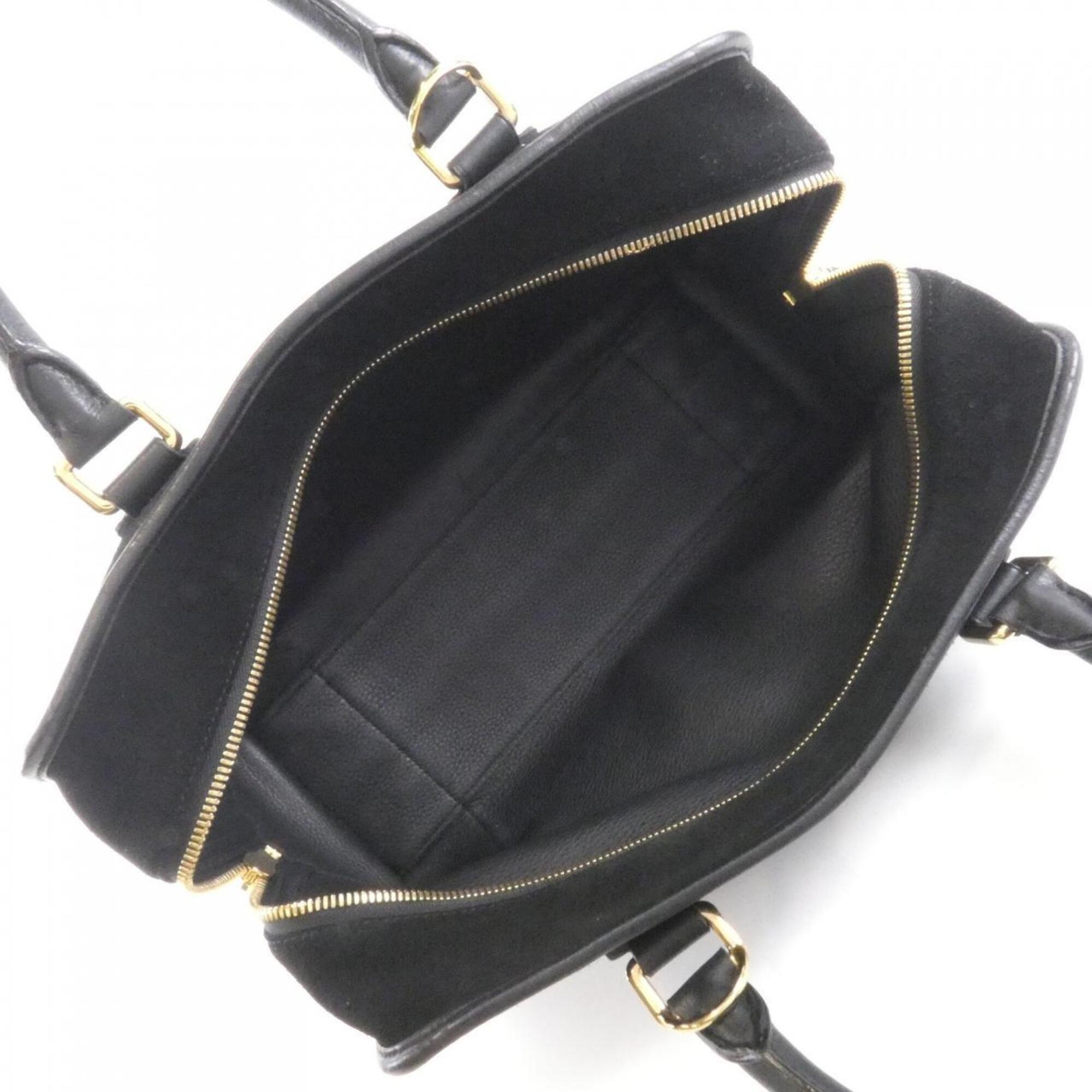 Loewe Black Suede Leather Handbag (Pre-Owned)