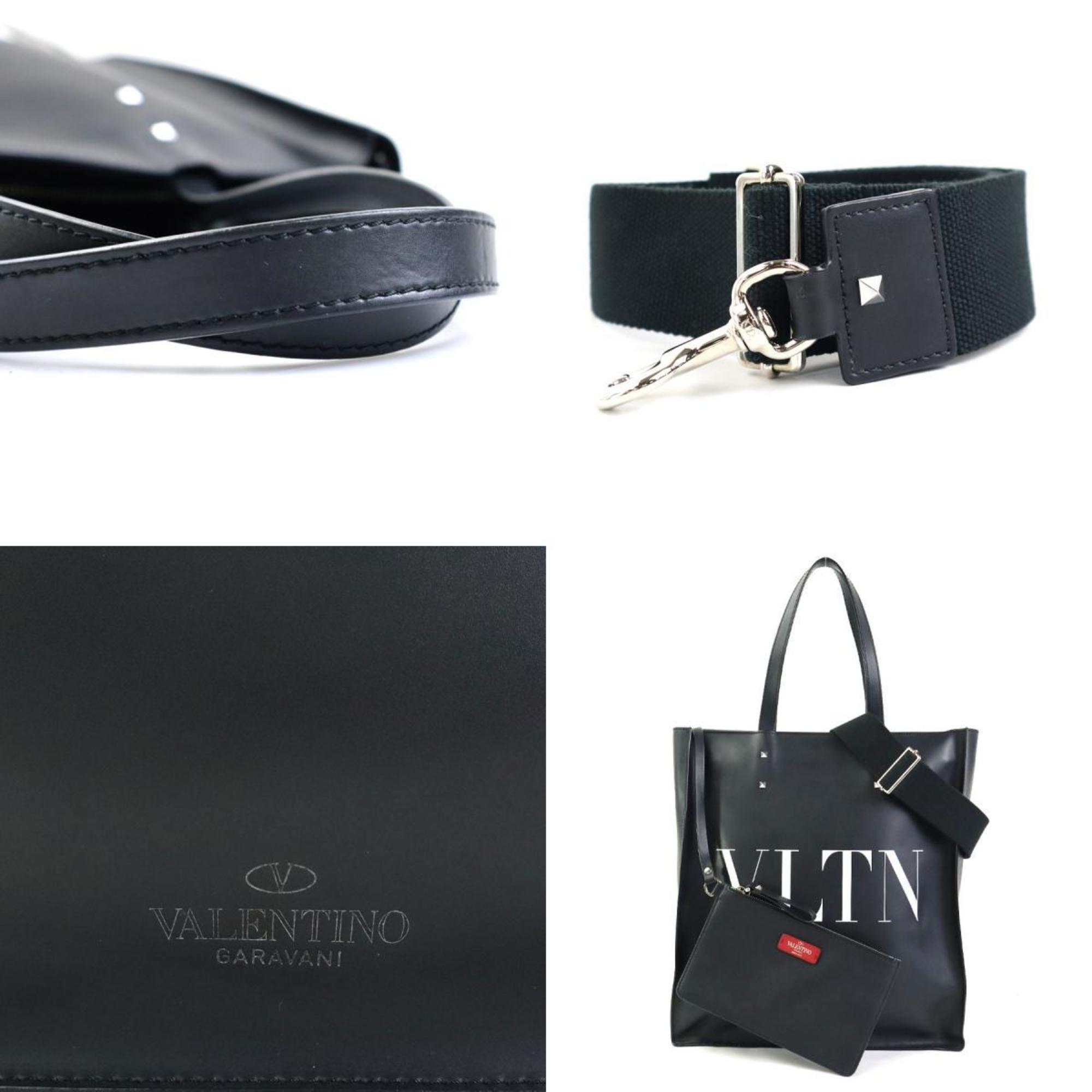 Valentino Garavani Black Leather Handbag Shoulder Bag (Pre-Owned)