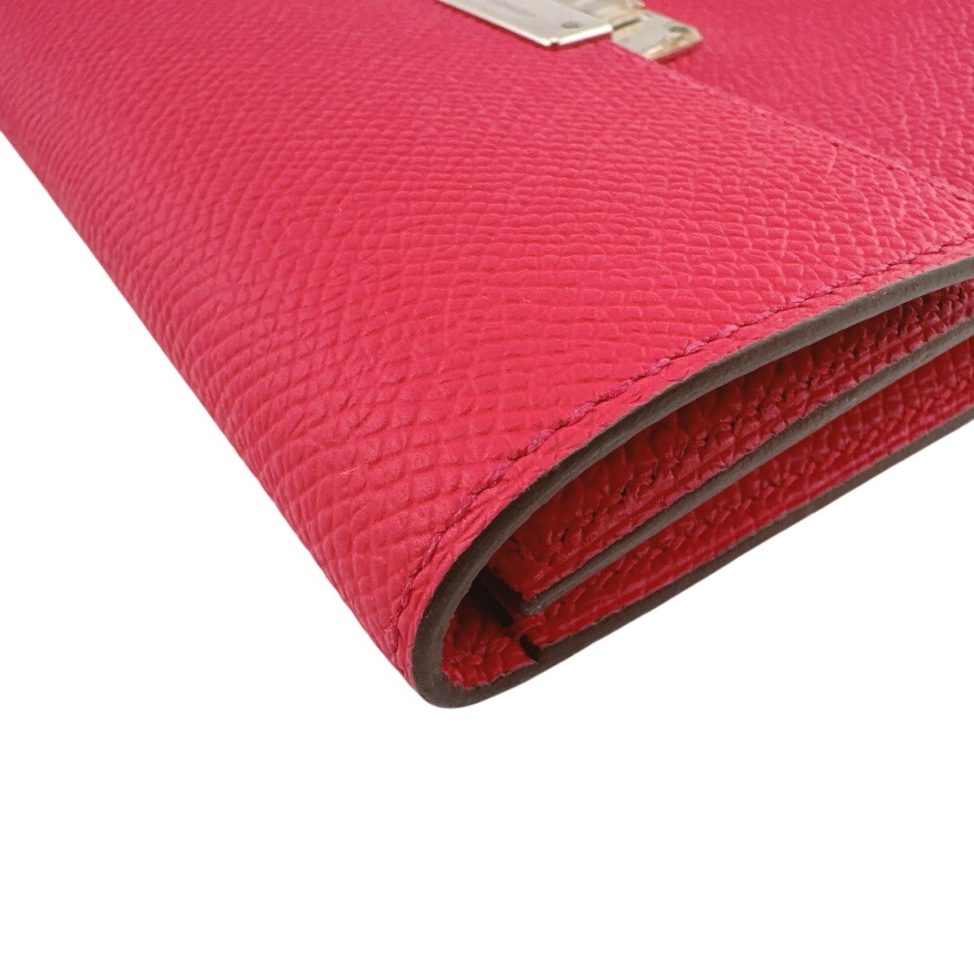 Hermes Pink Epsom Leather Wallet (Tri-Fold) (Pre-Owned)