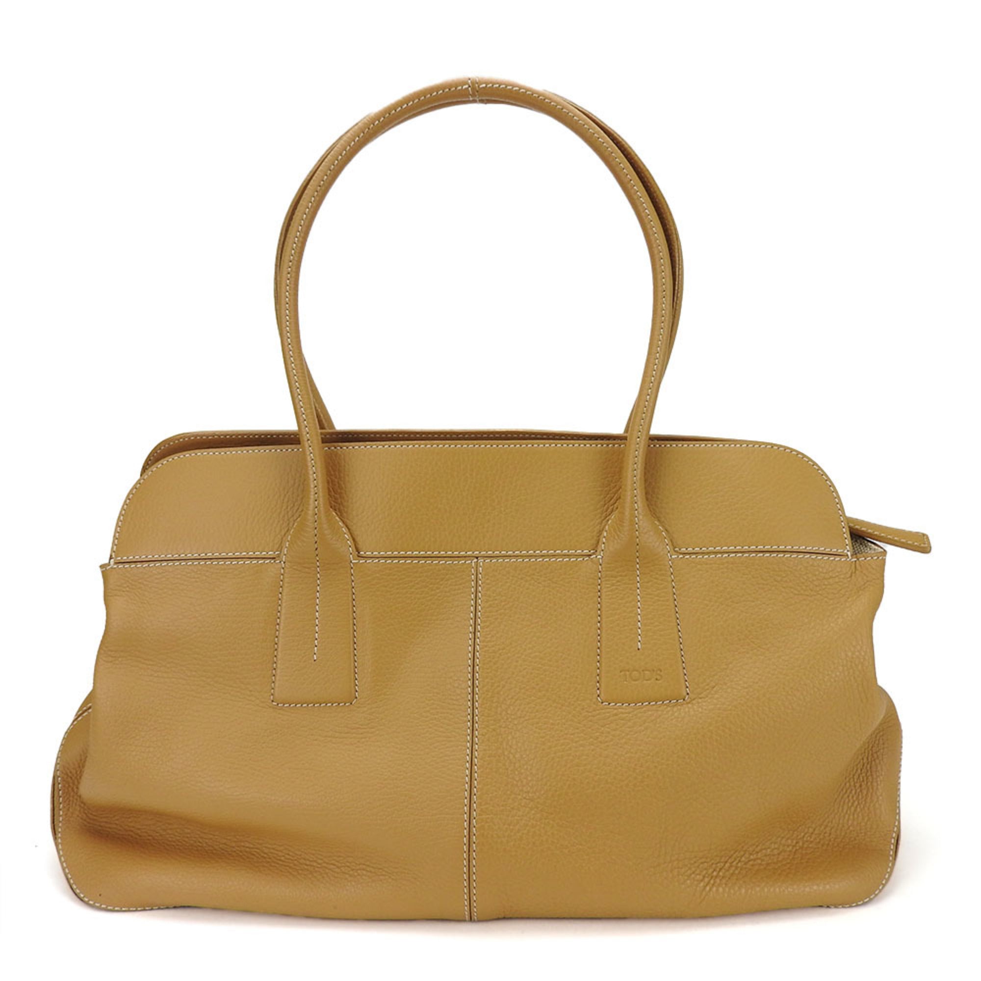 Tod's Beige Leather Tote Bag (Pre-Owned)