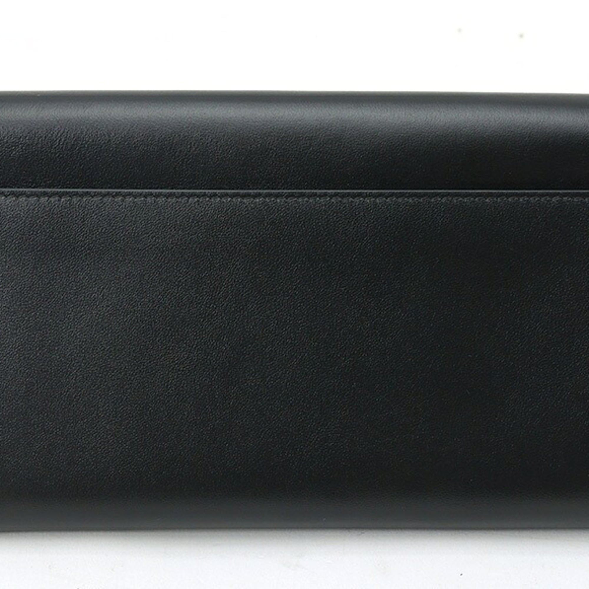 Balenciaga Black Gray Leather Long Wallet (Bi-Fold) (Pre-Owned)