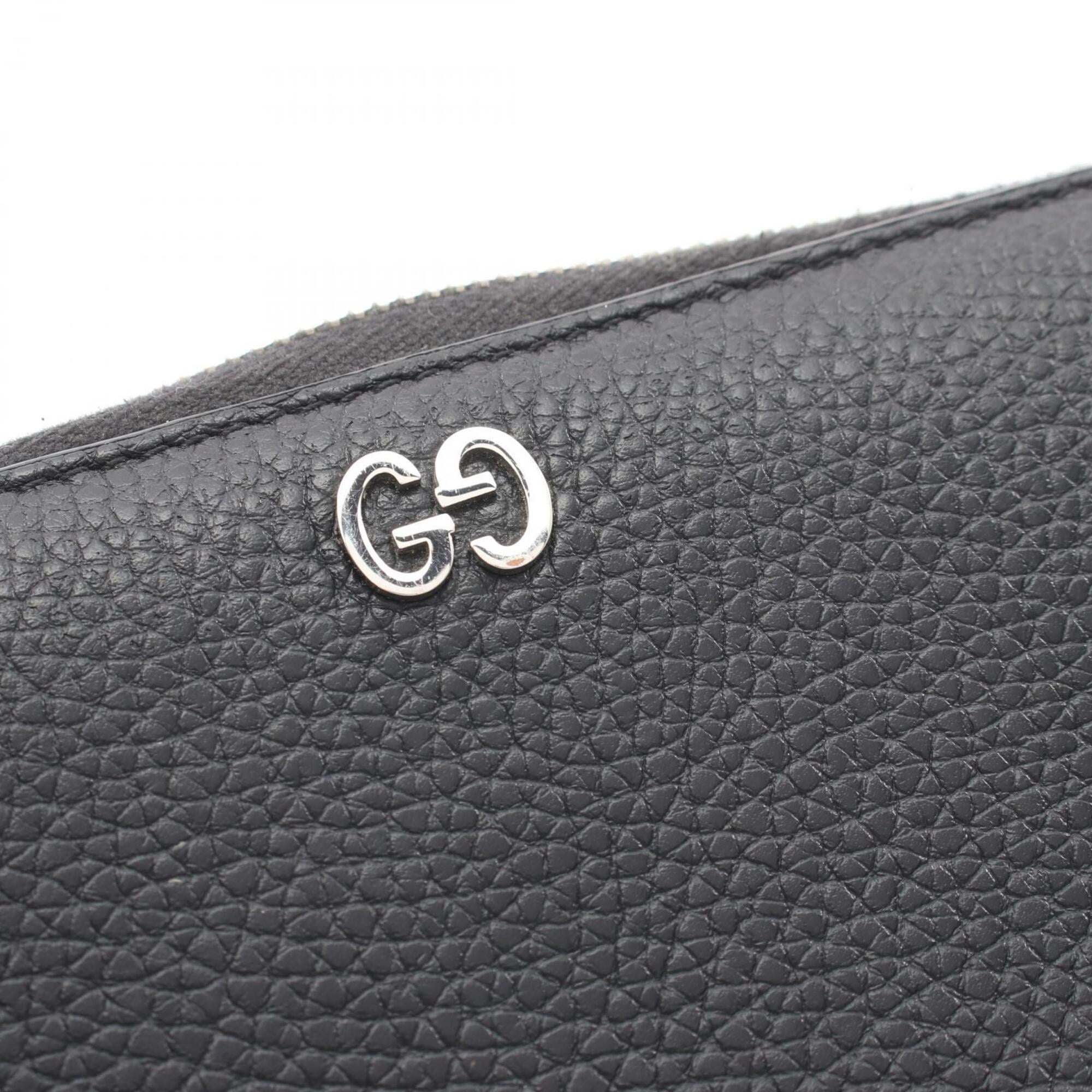 Gucci Black Leather Long Wallet (Bi-Fold) (Pre-Owned)