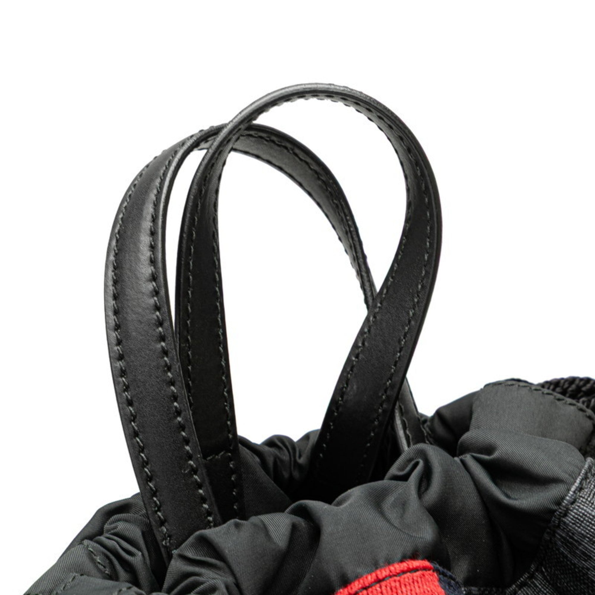 Gucci Black Gray Pvc Leather Backpack (Pre-Owned)