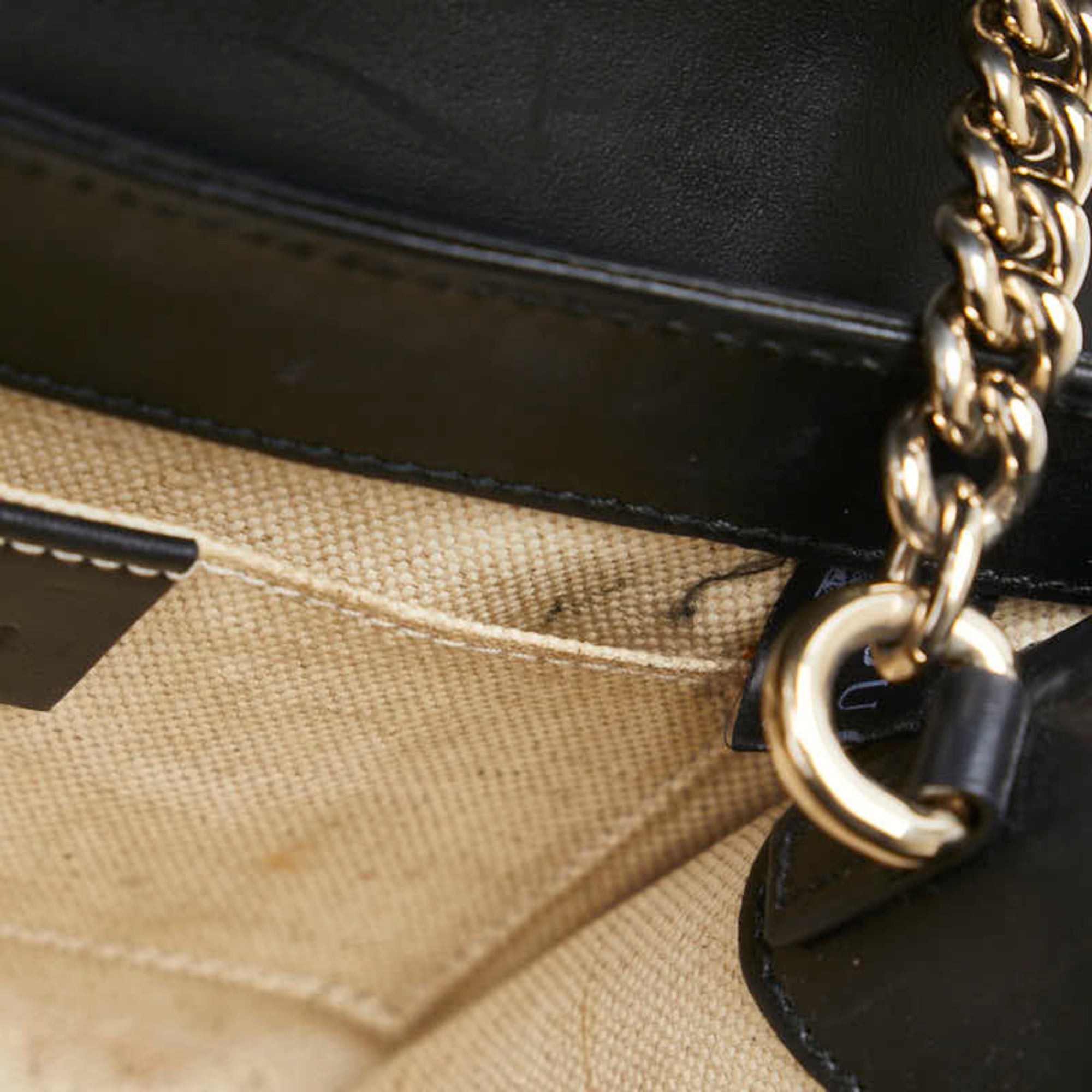 Gucci Horsebit Black Leather Shoulder Bag (Pre-Owned)