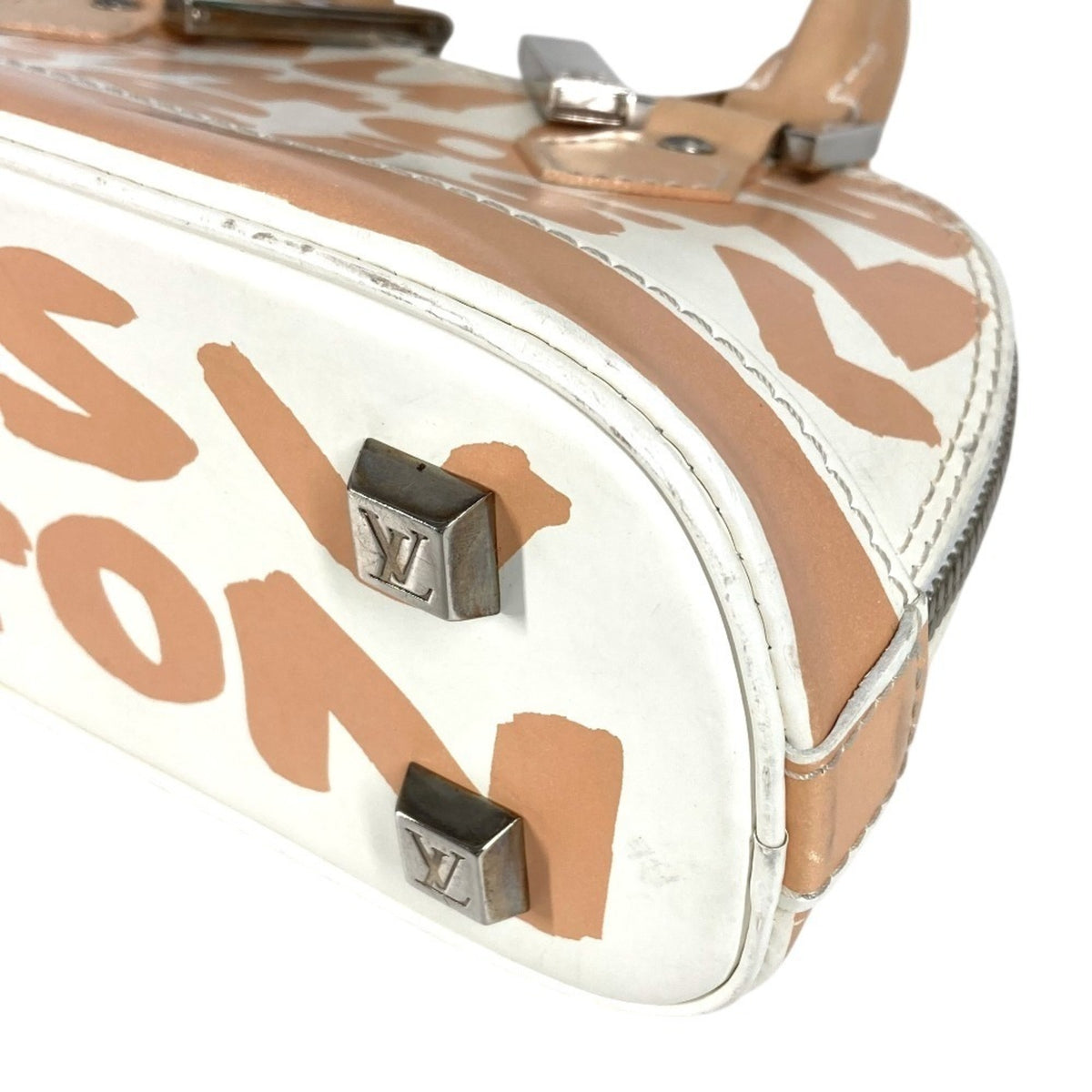 Louis Vuitton Monogram Graffiti Beige White Monogram Graffiti Handbag (Pre-Owned)