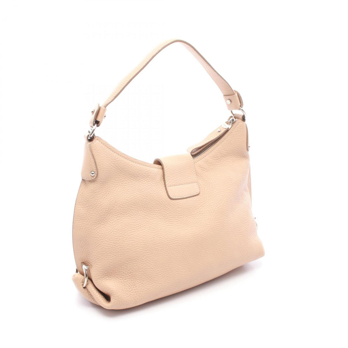 Salvatore Ferragamo Gancini Pink Leather Handbag Shoulder Bag (Pre-Owned)