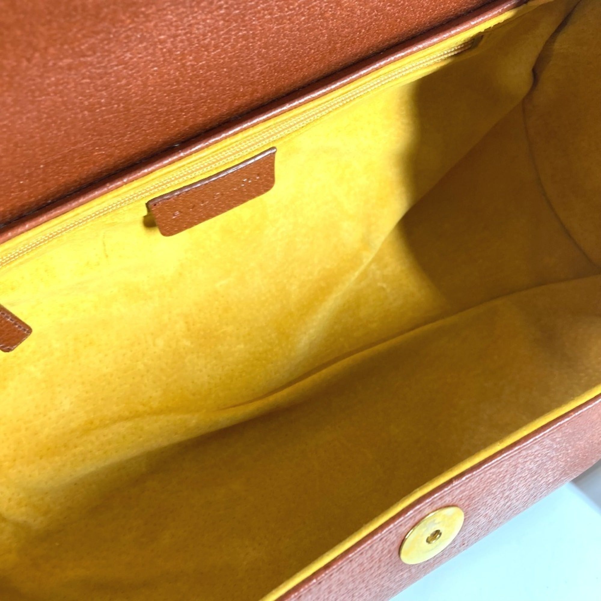 Bvlgari Brown Leather Handbag Shoulder Bag (Pre-Owned)