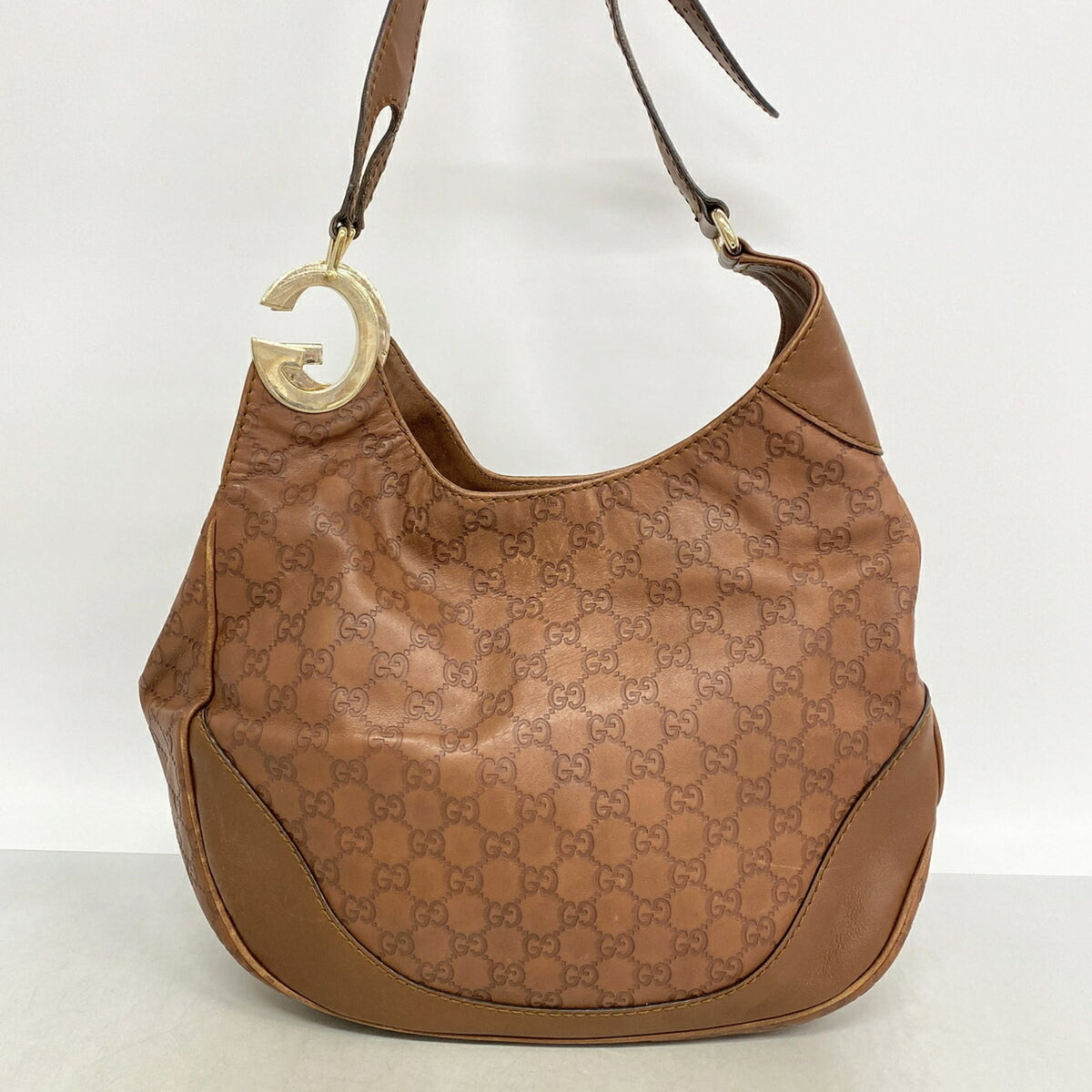 Gucci Brown Leather Shoulder Bag (Pre-Owned)