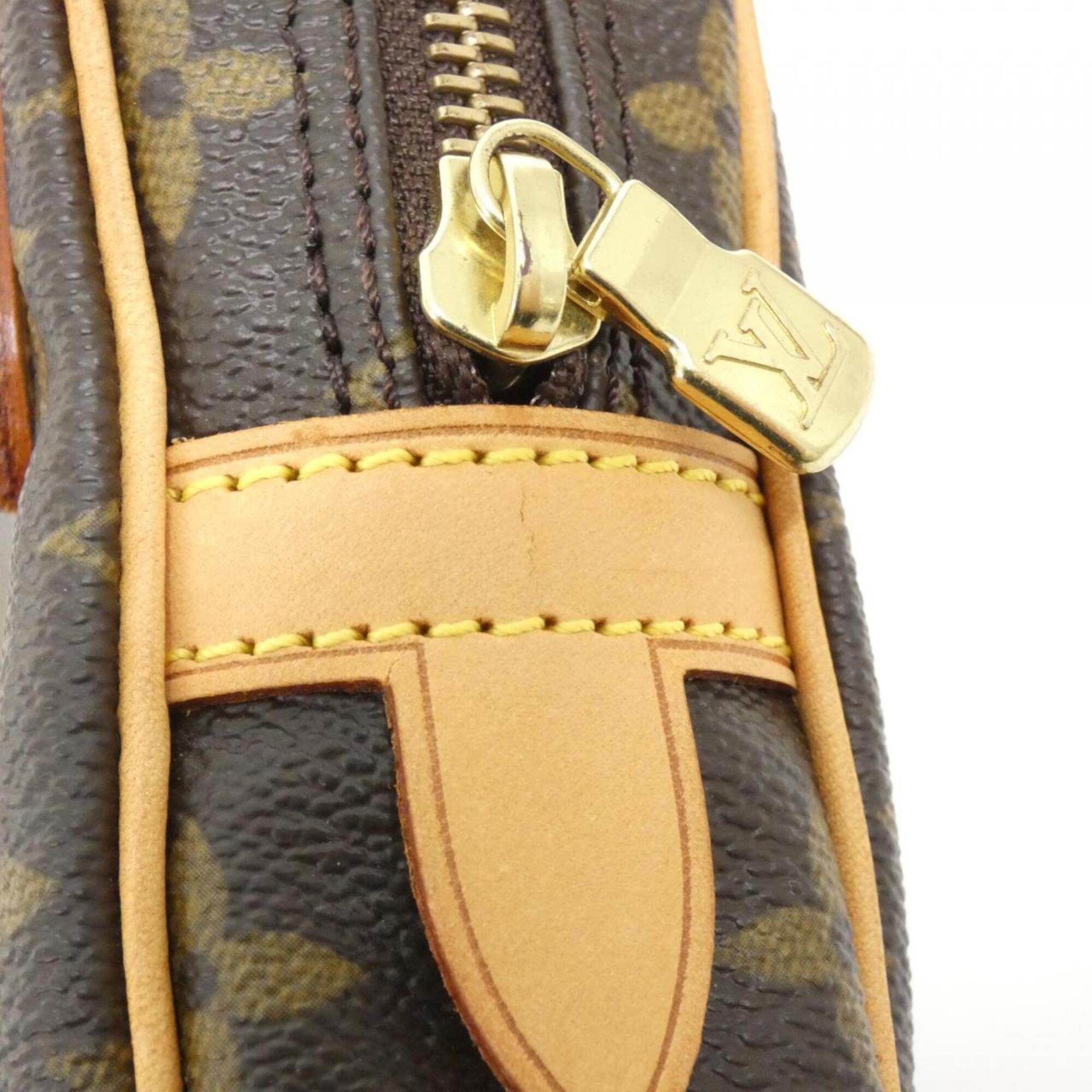 Louis Vuitton Marron Coated Canvas Shoulder Bag (Pre-Owned)