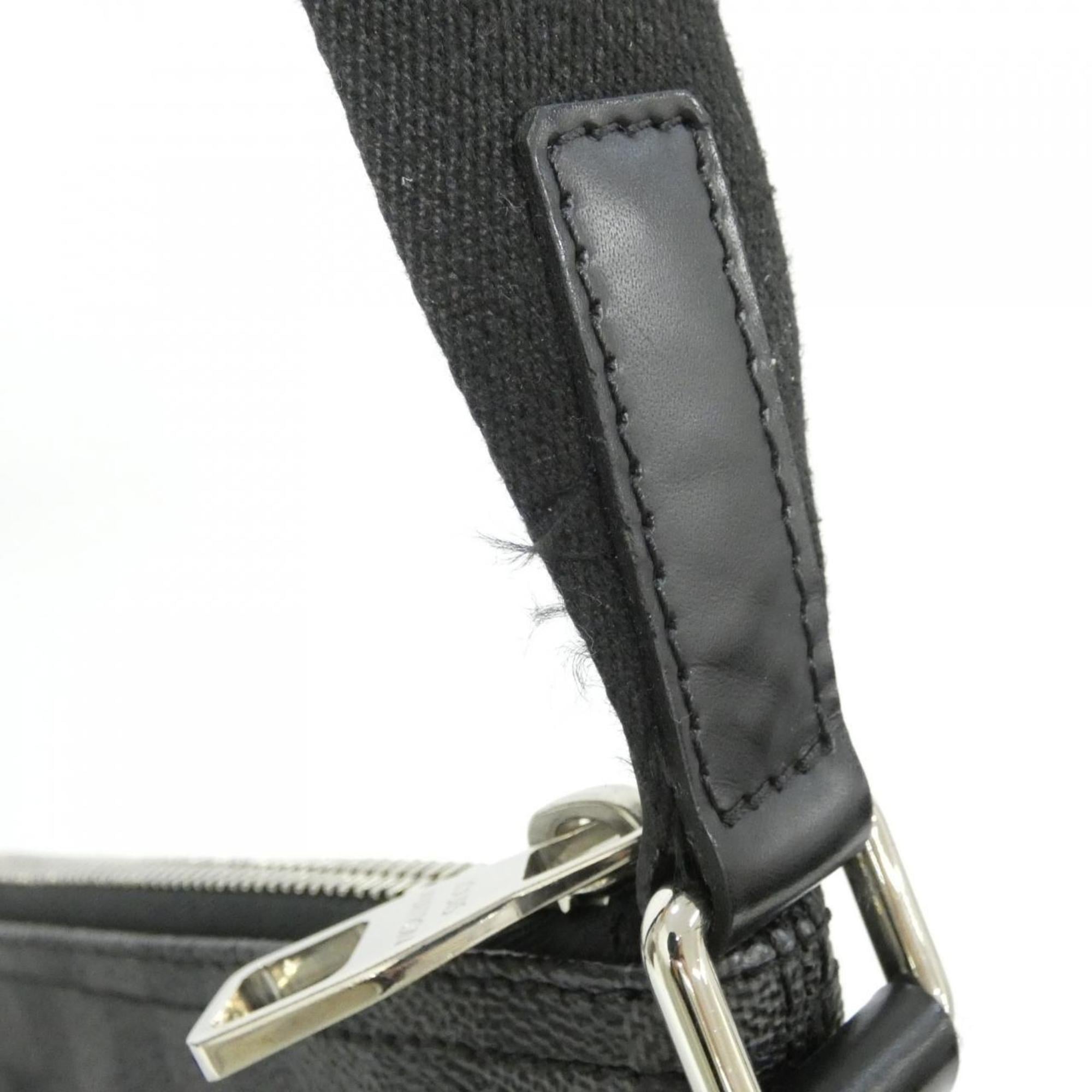 Louis Vuitton Dark Gray Graphite Coated Canvas Shoulder Bag (Pre-Owned)