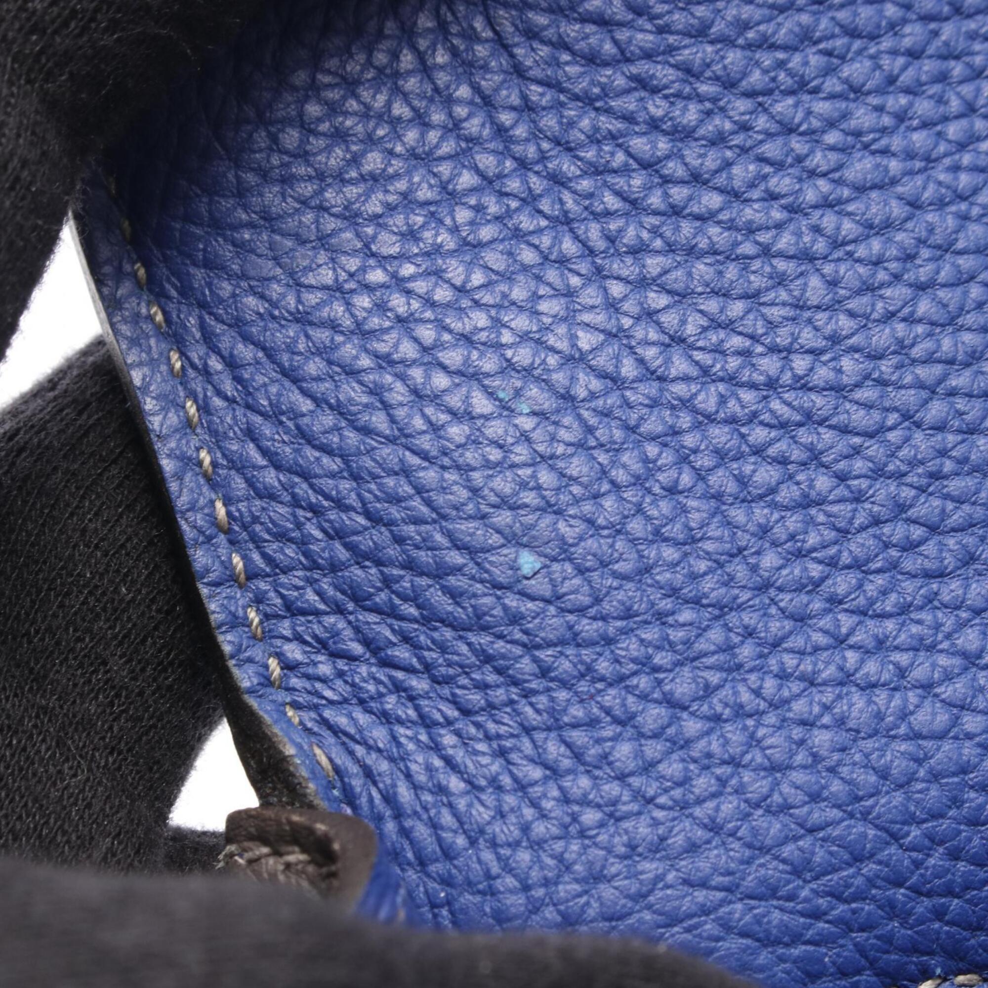 Hermes Blue Gray Togo Leather Handbag (Pre-Owned)