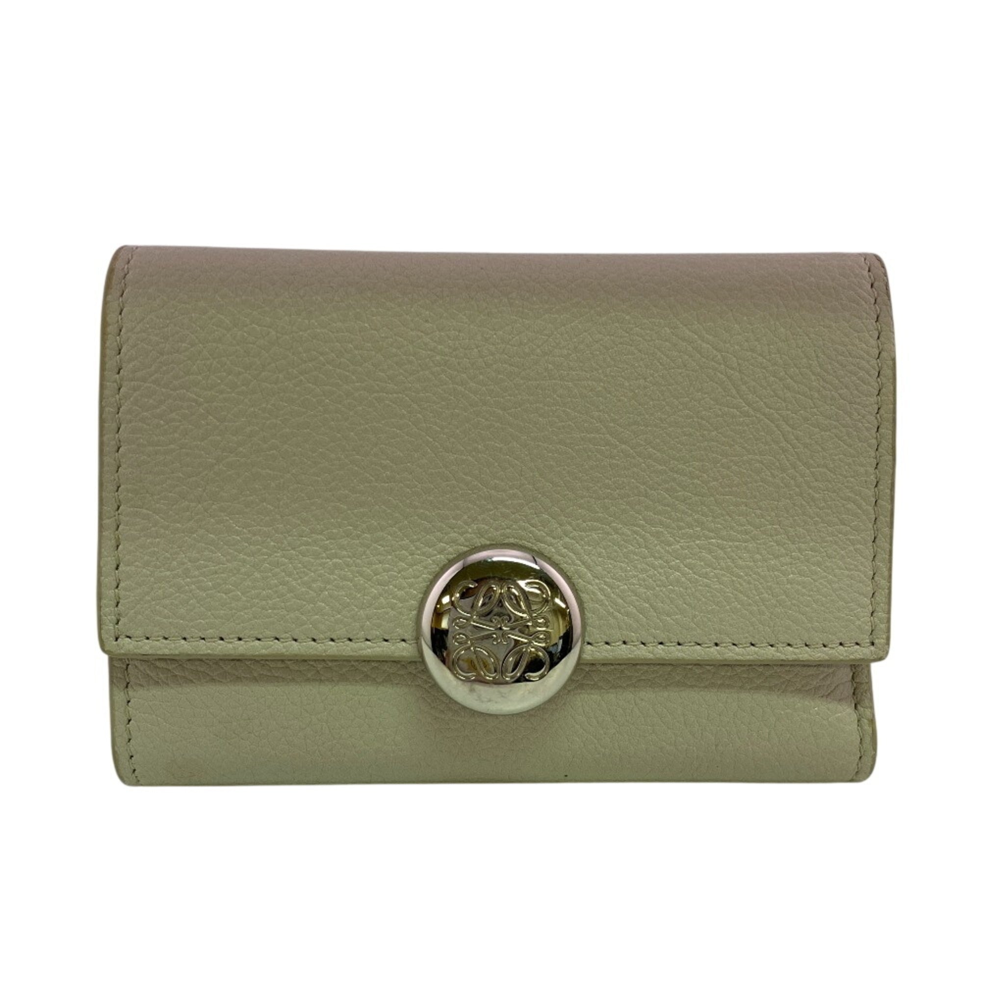 Loewe Beige Leather Wallet (Tri-Fold) (Pre-Owned)