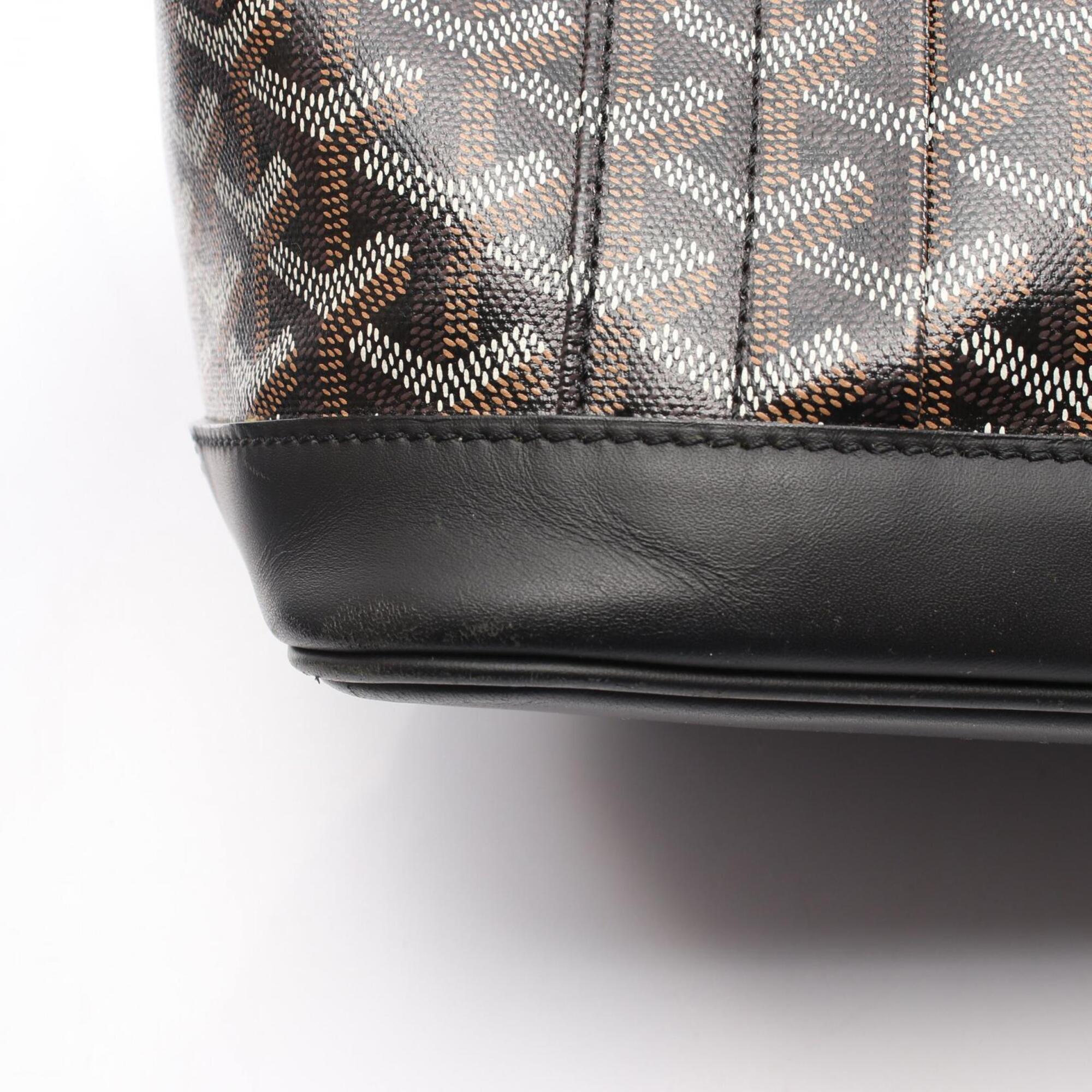 Goyard Black Multi-Color Coated Canvas Leather Backpack (Pre-Owned)