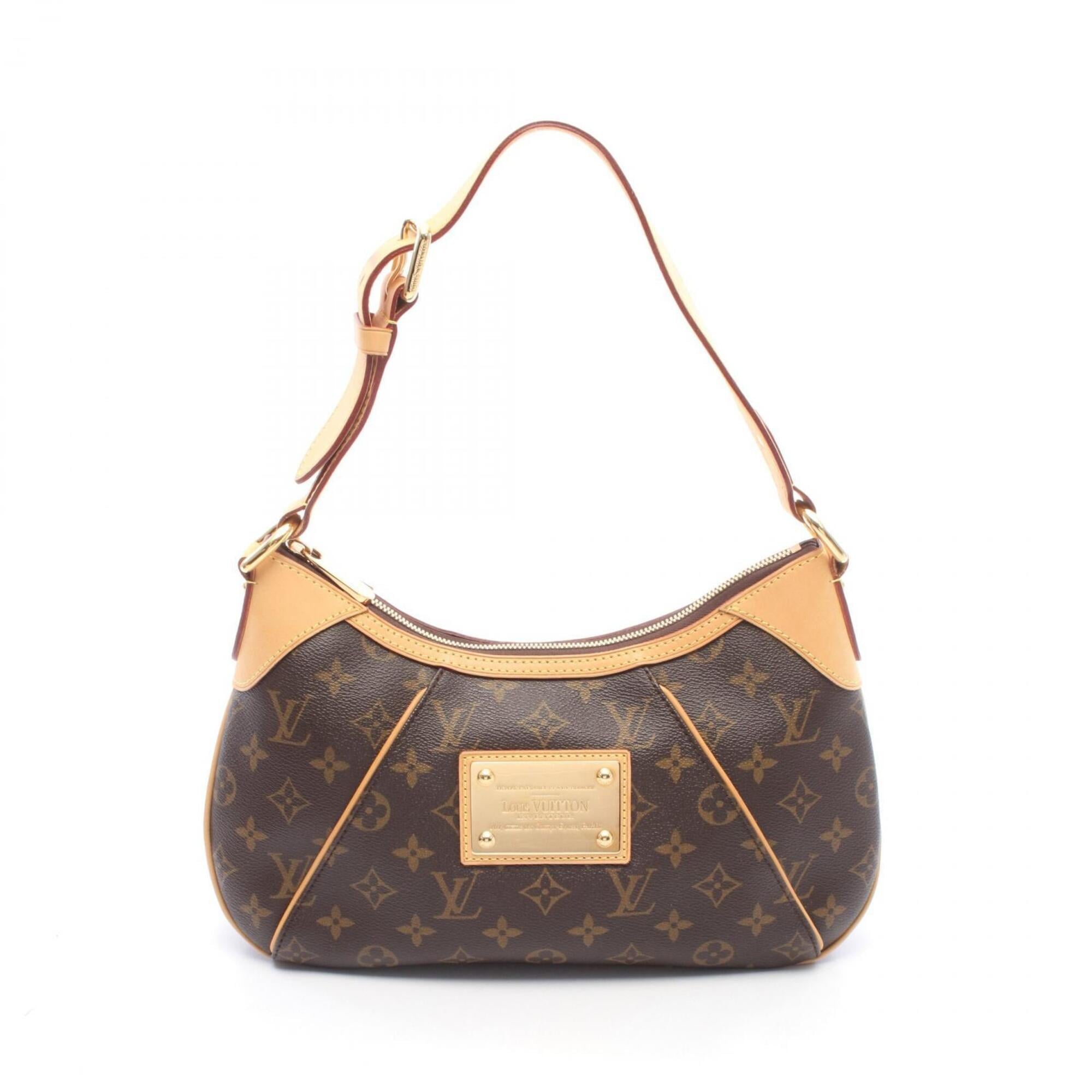 Louis Vuitton Brown Monogram Coated Canvas Leather Handbag Shoulder Bag (Pre-Owned)