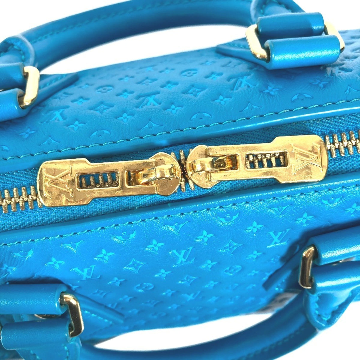 Louis Vuitton Blue Leather Handbag Shoulder Bag (Pre-Owned)