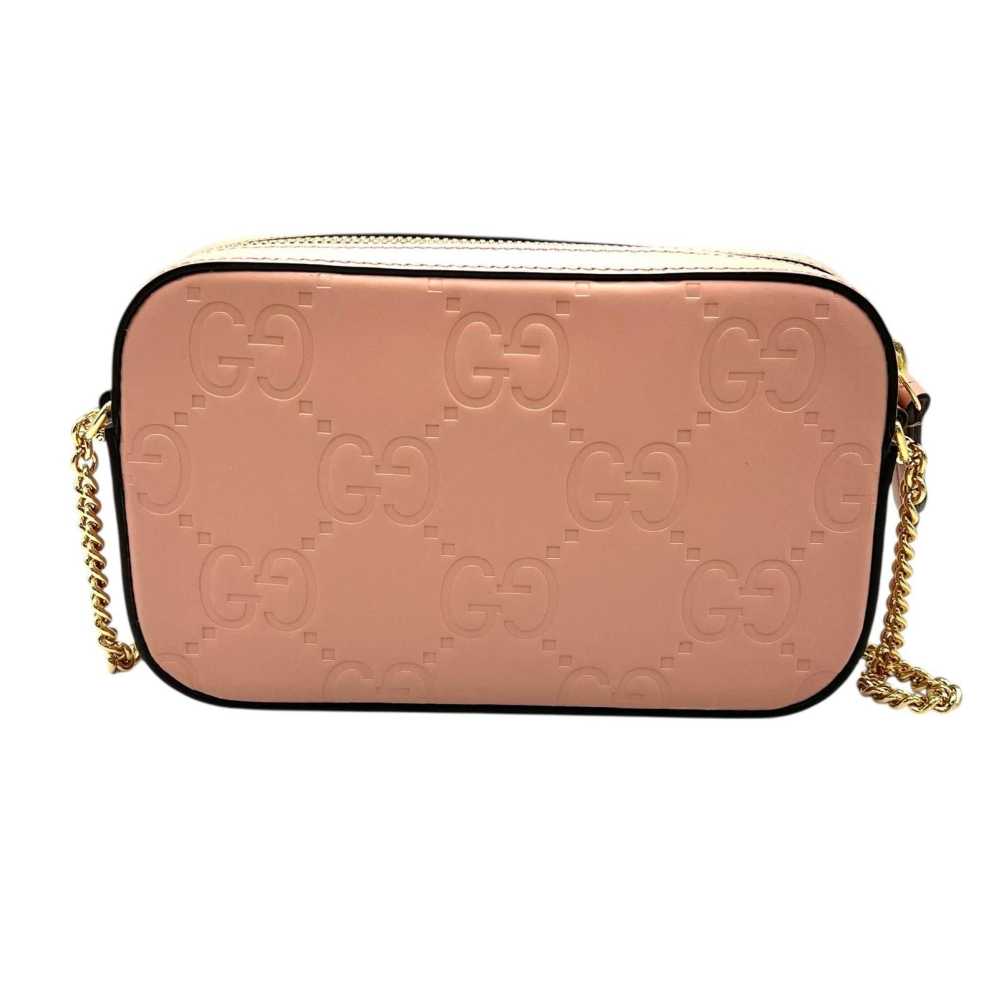 Gucci Pink Leather Shoulder Bag (Pre-Owned)